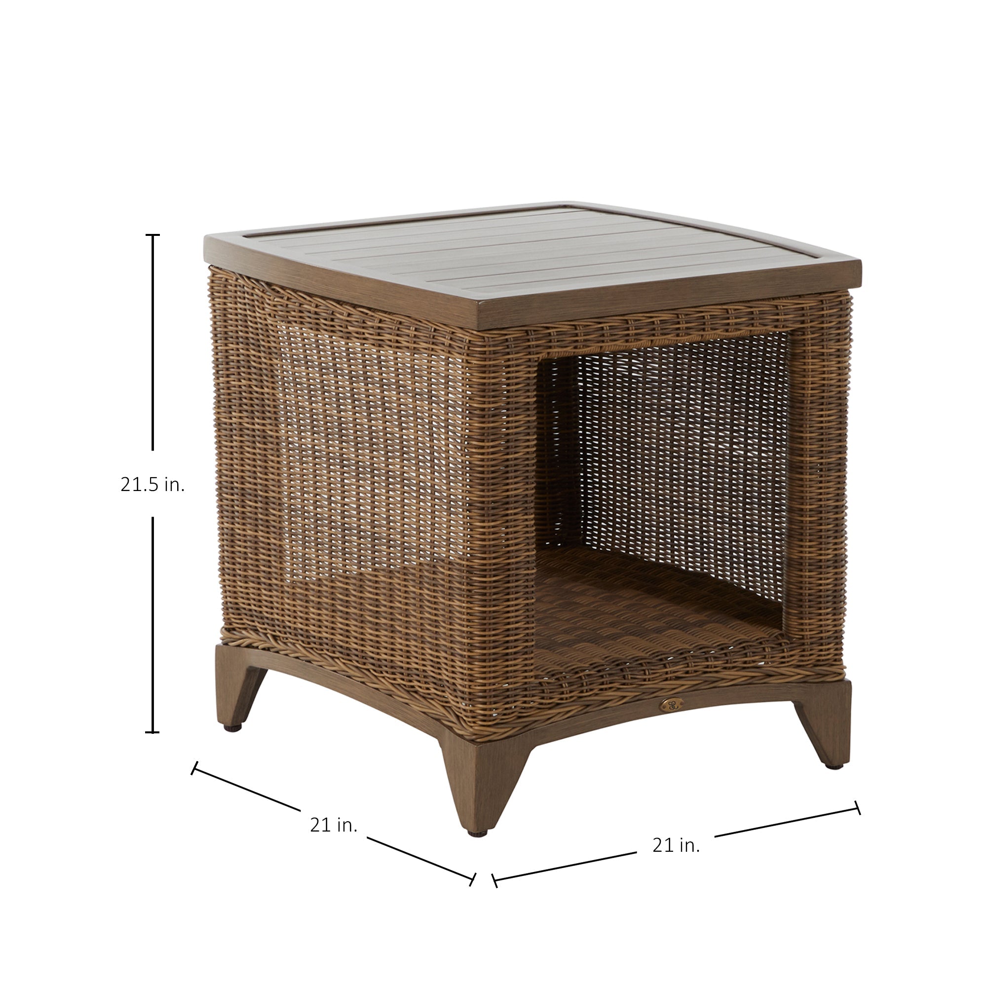 Astoria Wicker 21" Square Outdoor End Table
