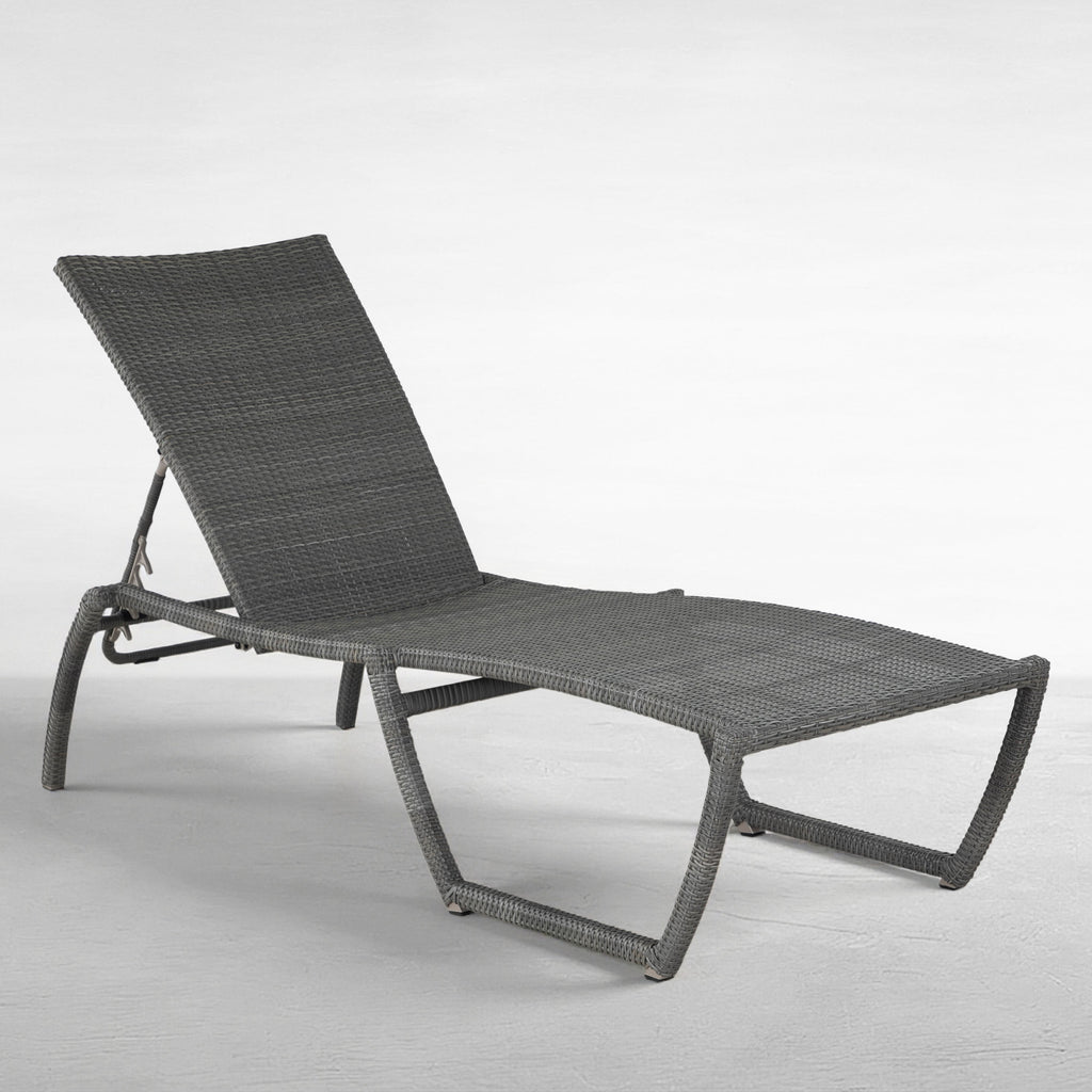 Skye Wicker Outdoor Armless Chaise Lounge