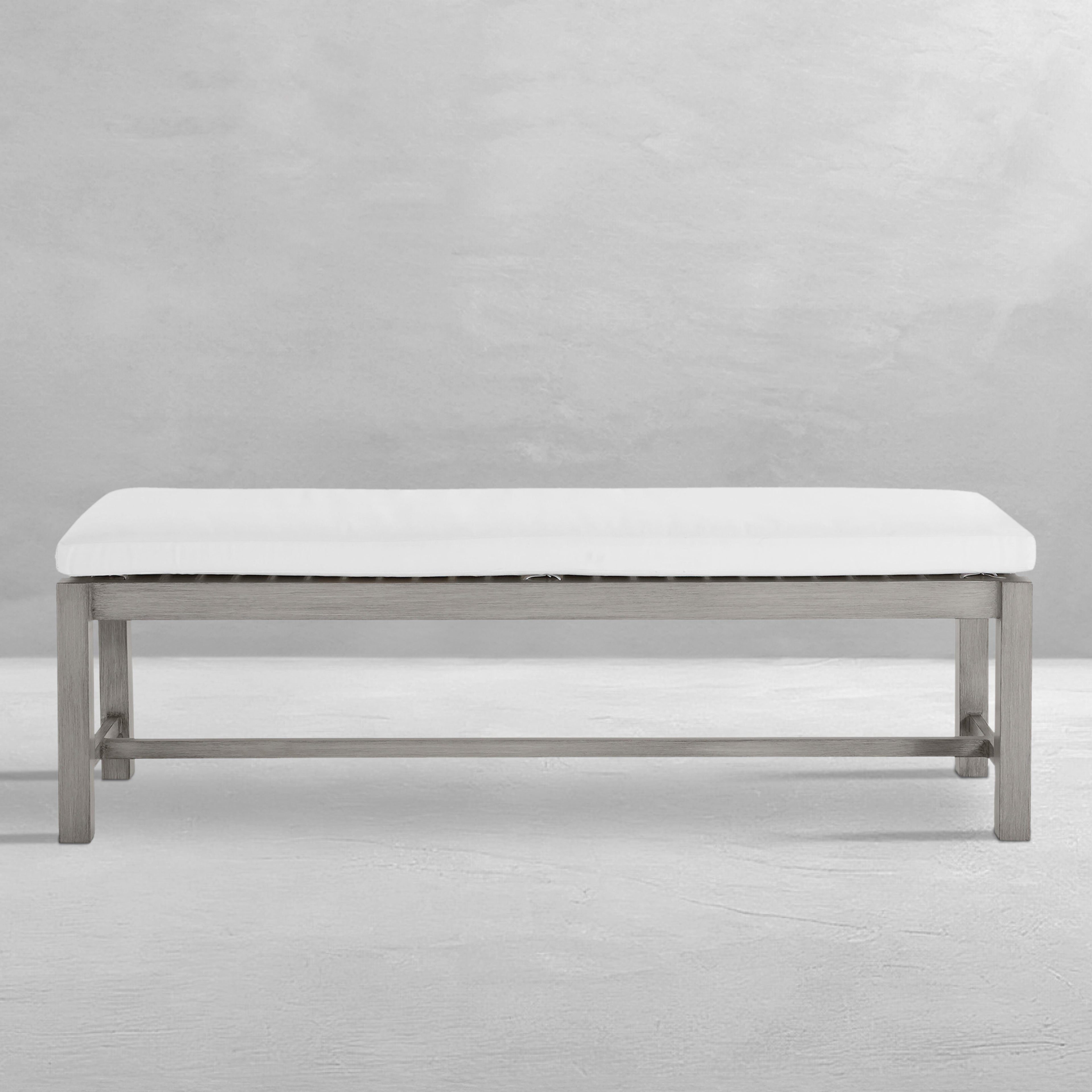 Club Aluminum Backless Outdoor Bench