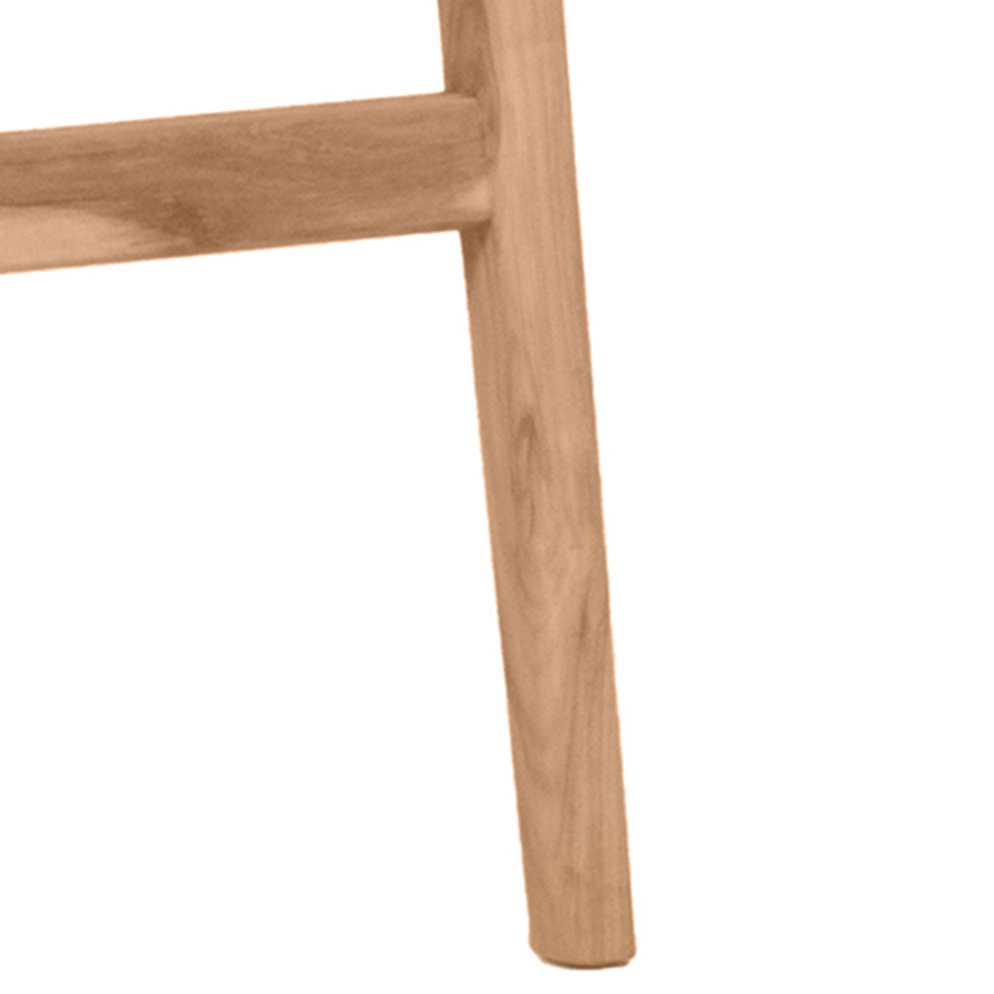 Coast Teak Sling Outdoor Backless Bar Stool
