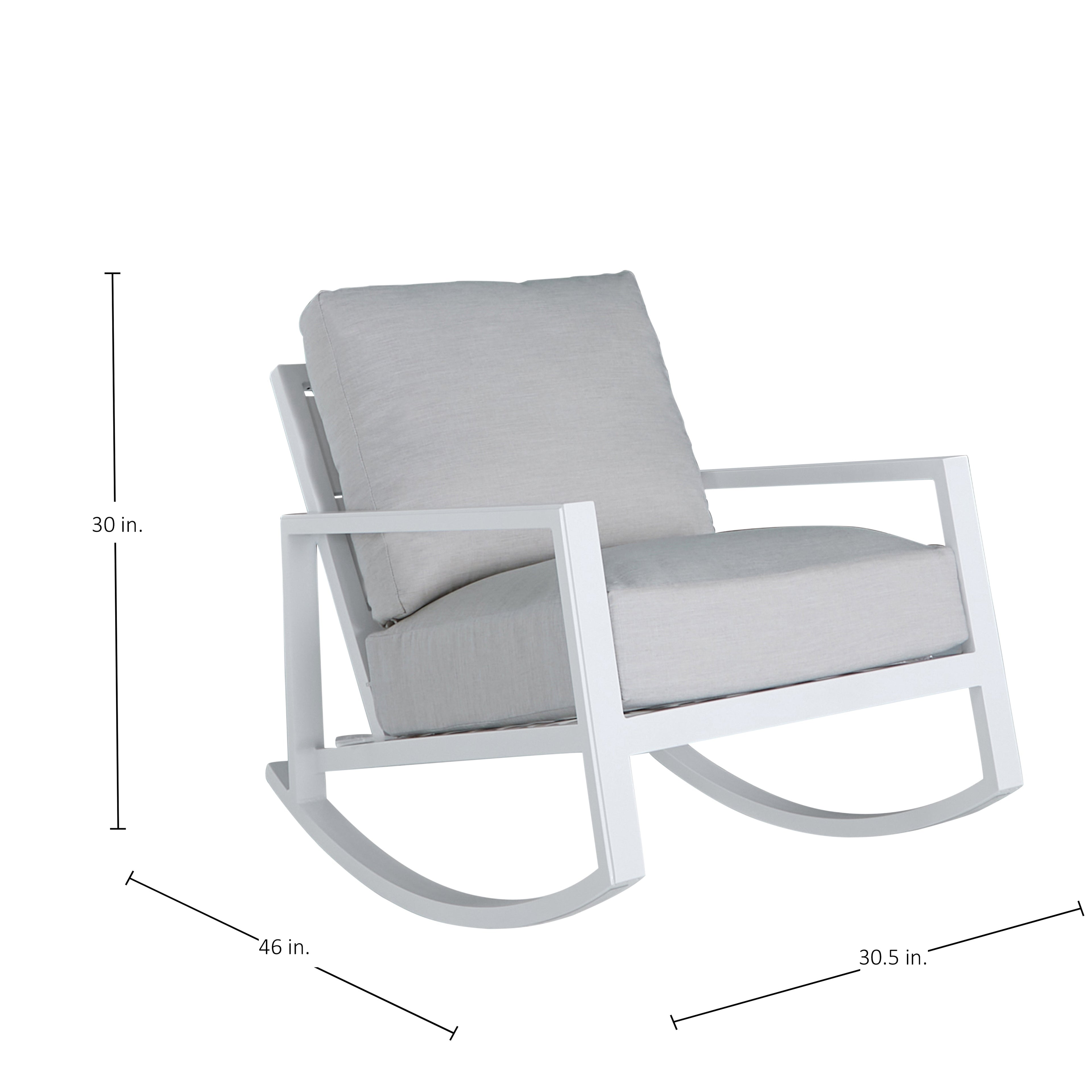 Avondale Aluminum Outdoor Lounge Rocker Chair