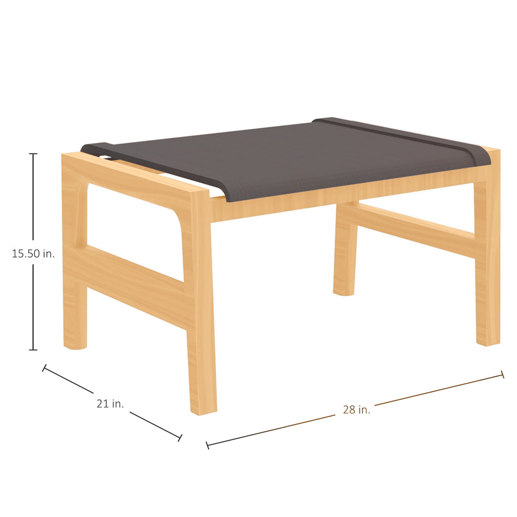 Seashore N-Dura Wood Outdoor Ottoman