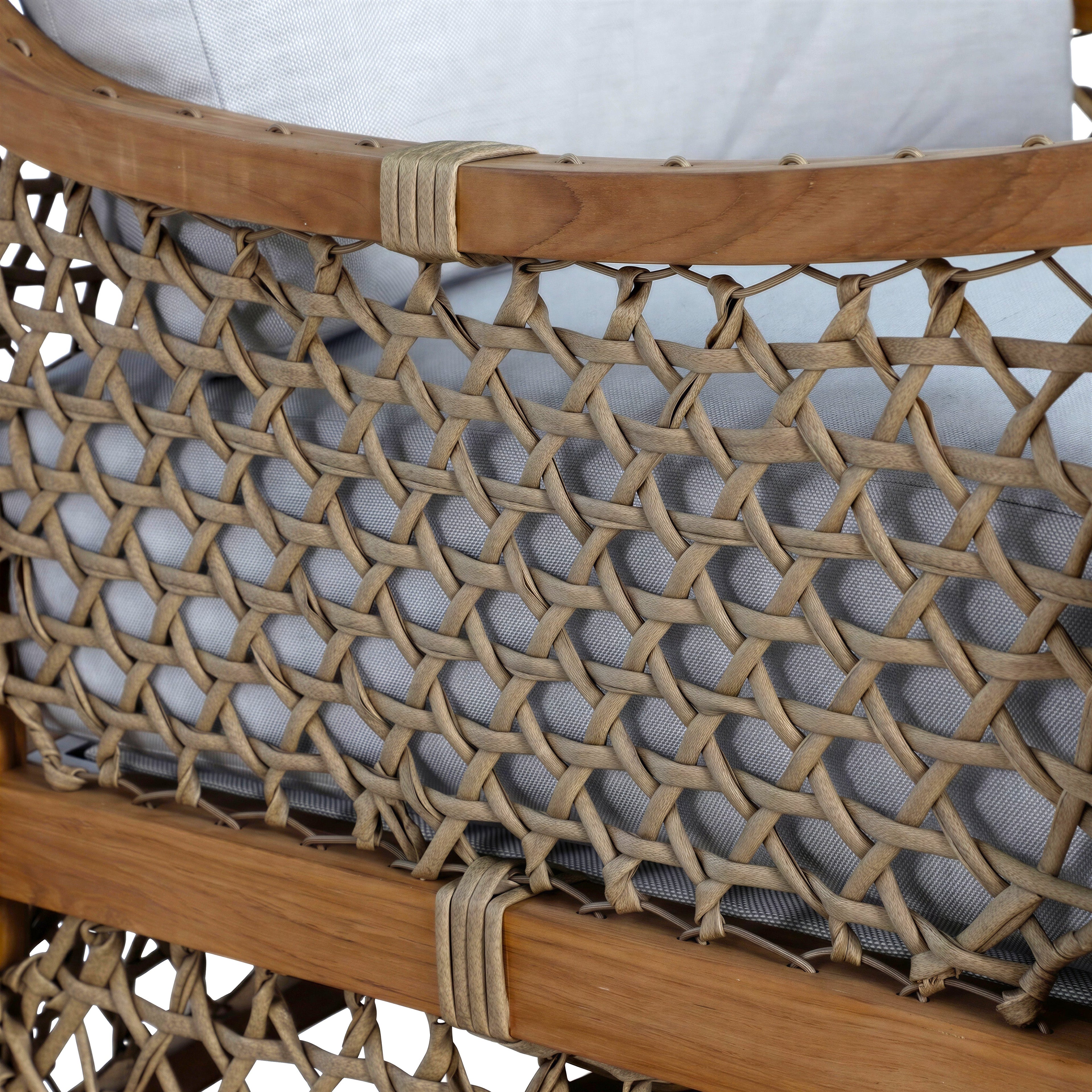 Aspen Teak Outdoor Swivel Lounge