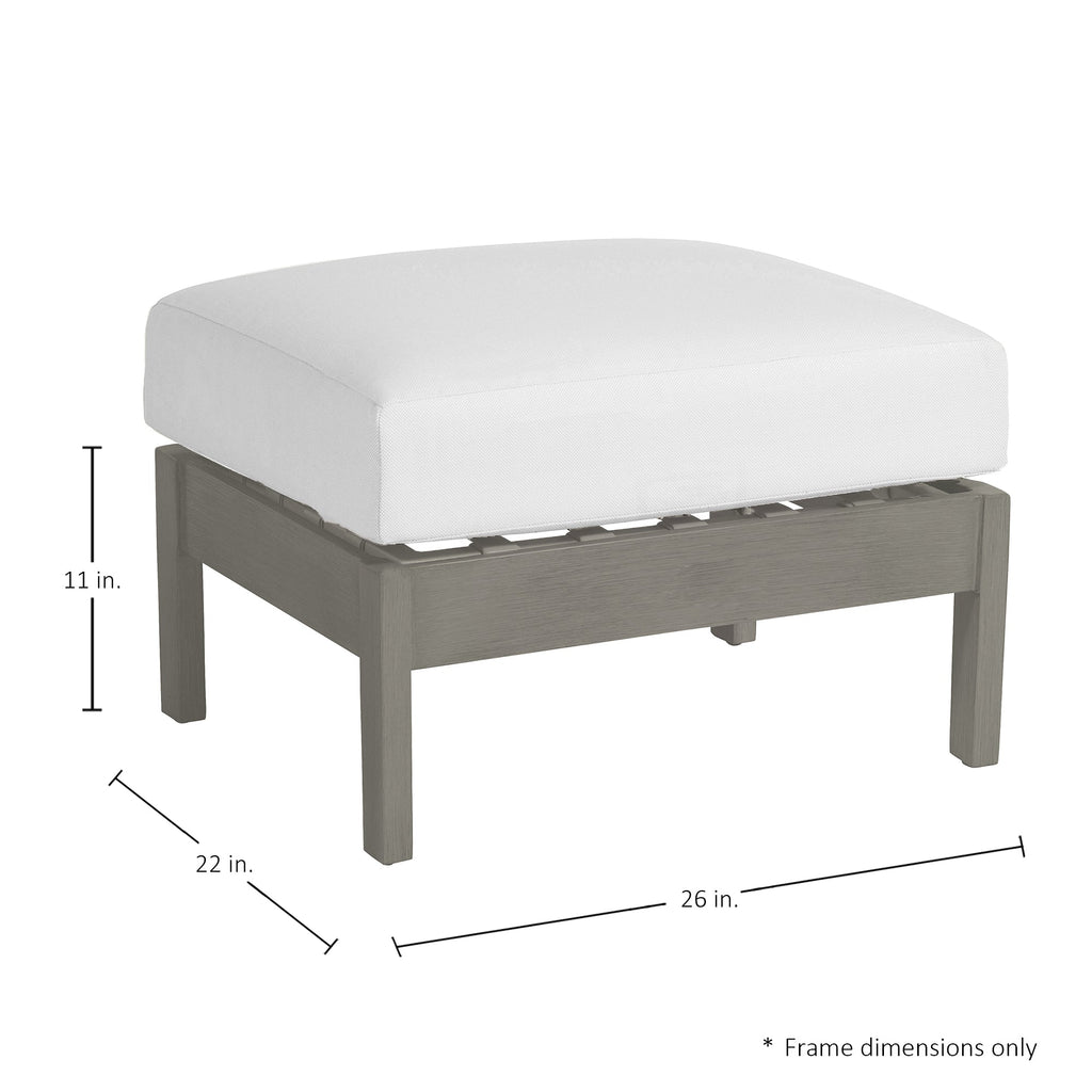 Kennebunkport Aluminum Outdoor Woven Ottoman