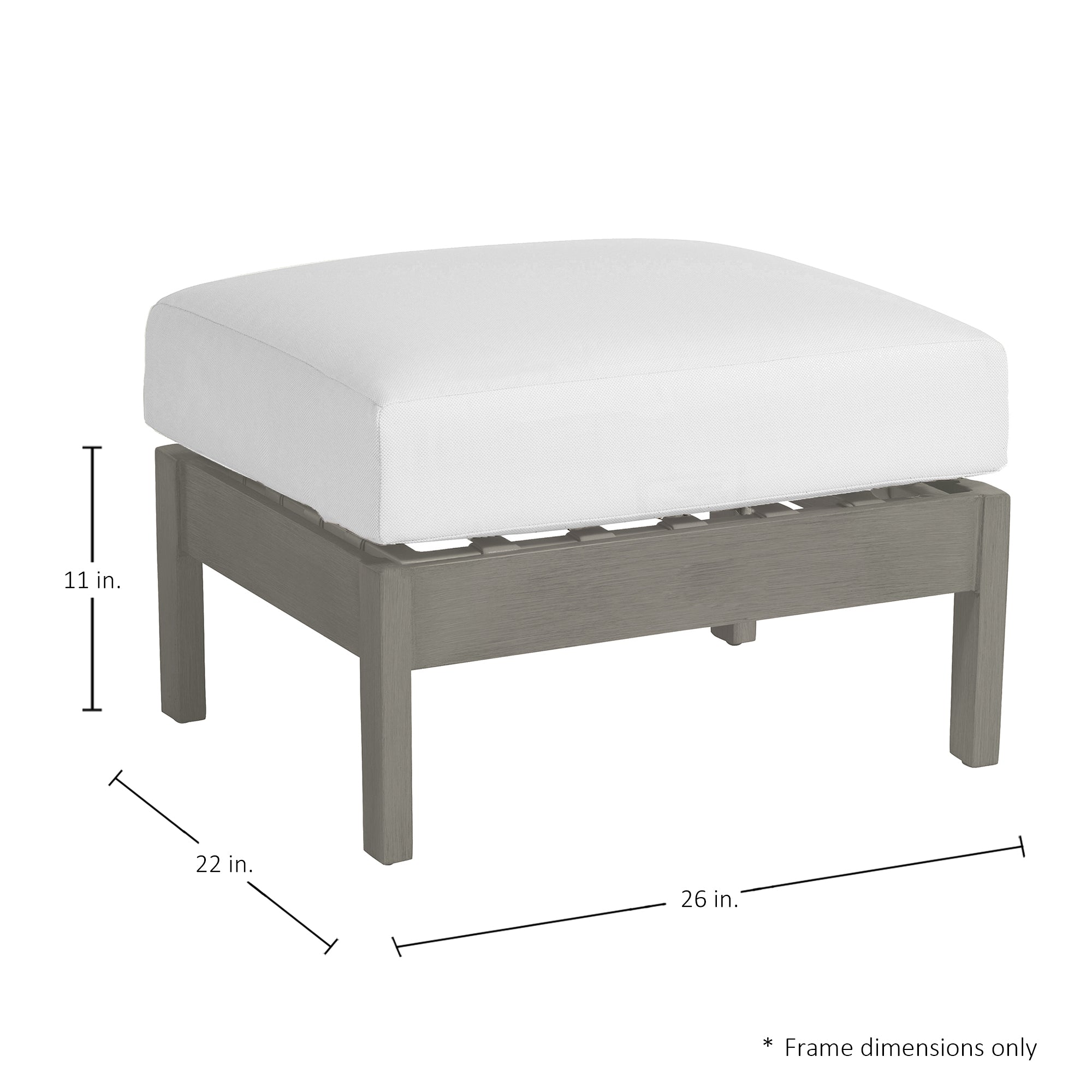 Kennebunkport Aluminum Outdoor Woven Ottoman