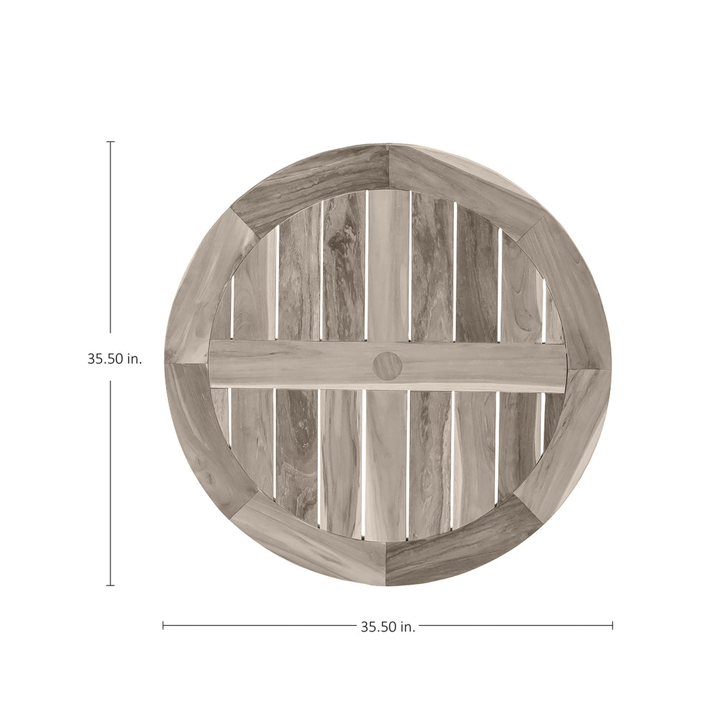 Club Teak 35.5" Round Outdoor Table Top