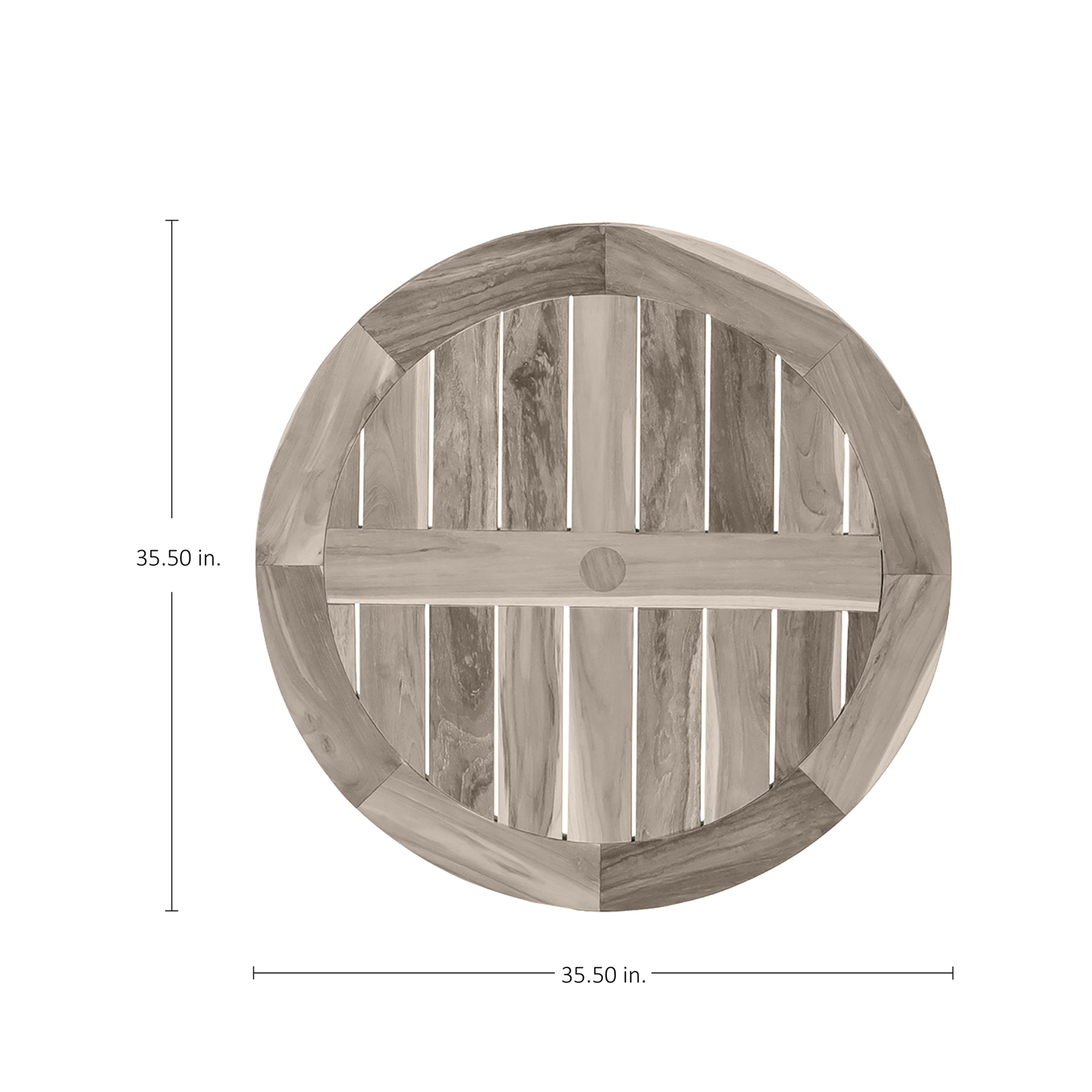 Club Teak 35.5" Round Outdoor Table Top