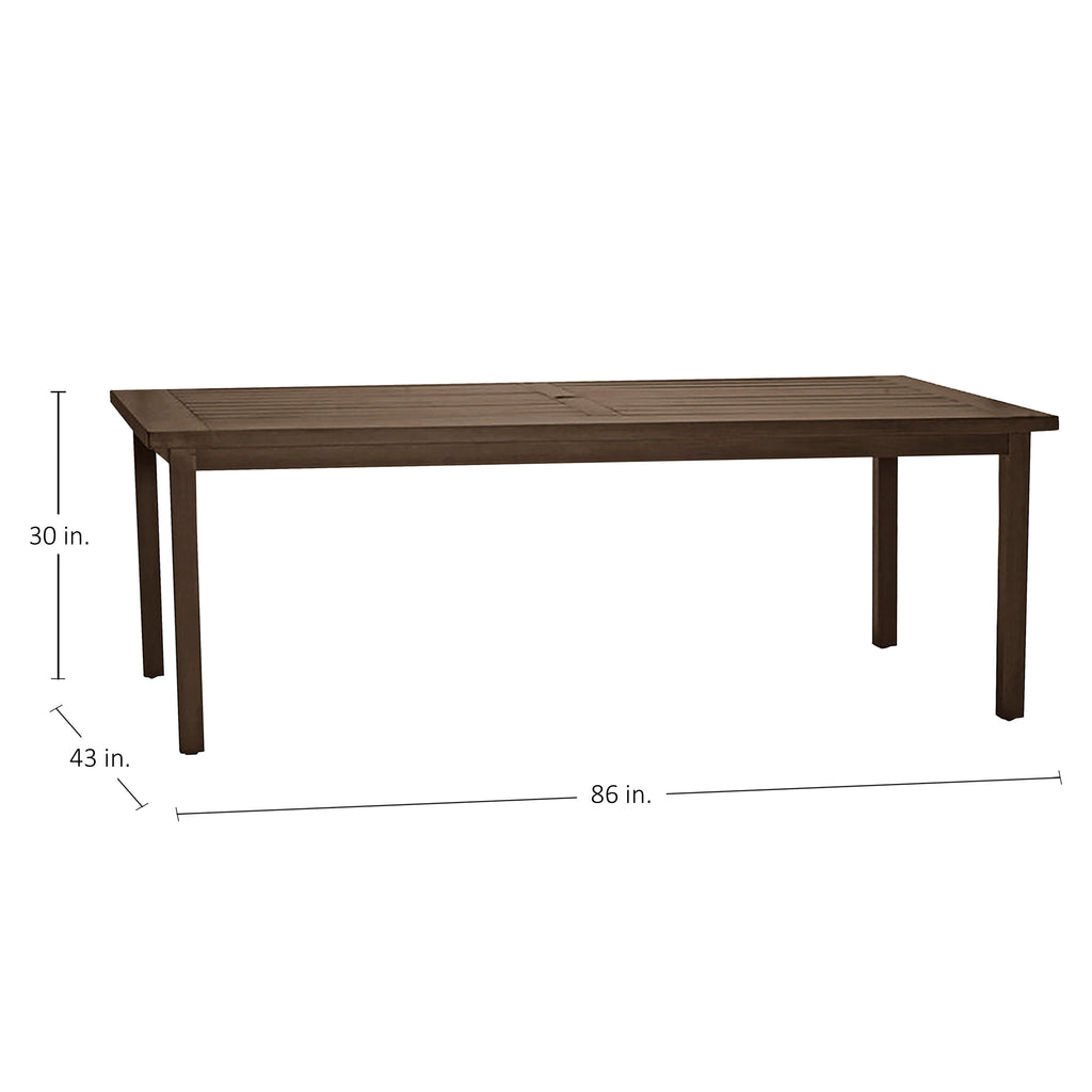 Club Rectangle Outdoor Slatted Dining Table