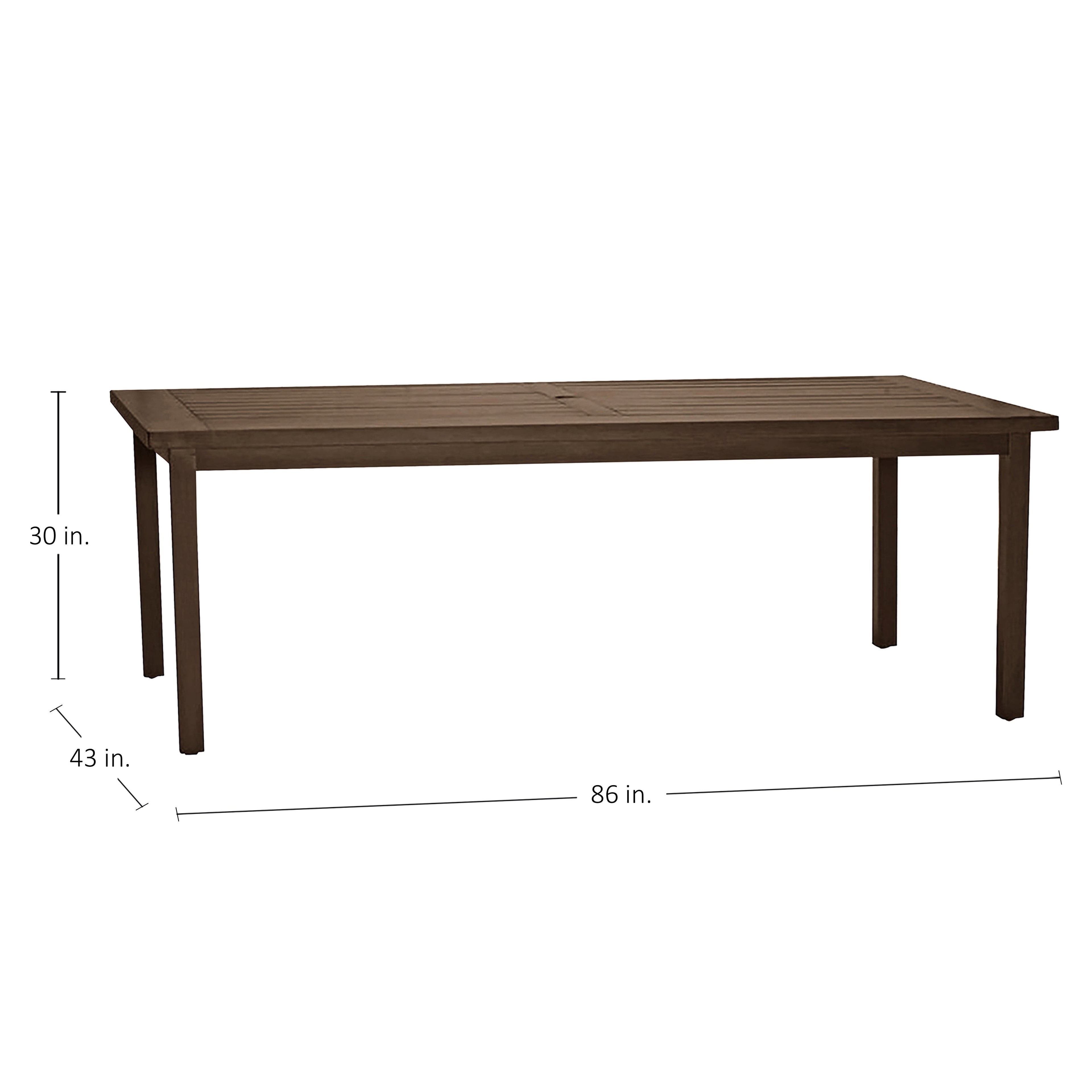 Club Rectangle Outdoor Slatted Dining Table