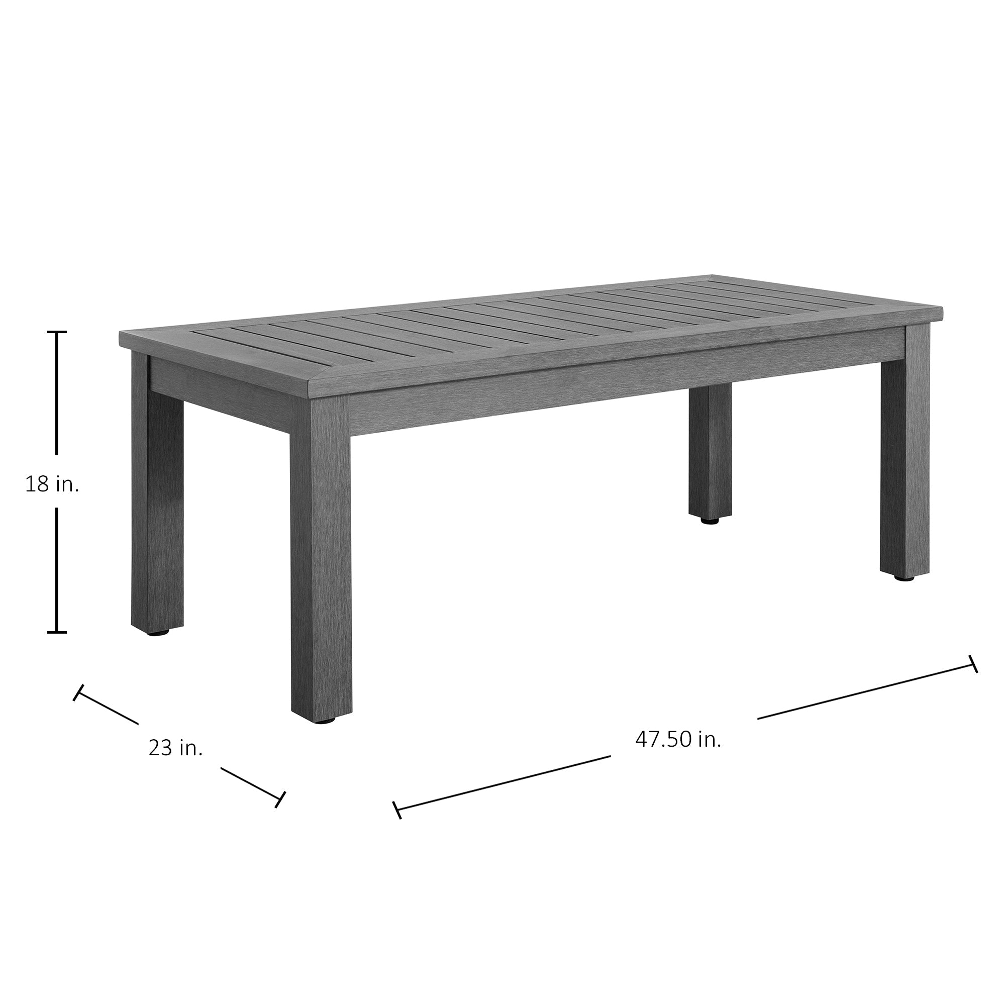 Portside Resin Rectangle Outdoor Coffee Table