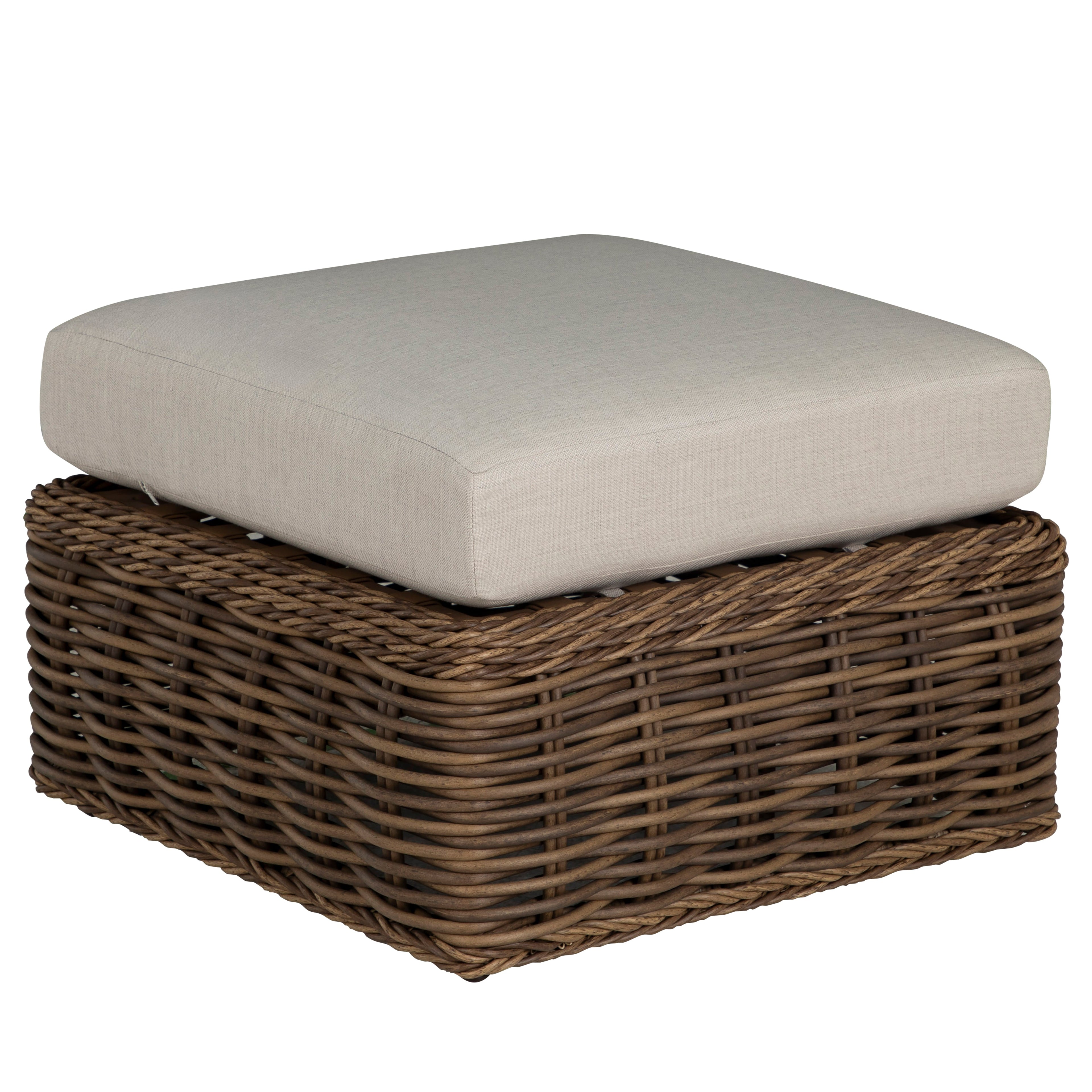 Soho N-Dura Resin Wicker Outdoor Woven Ottoman