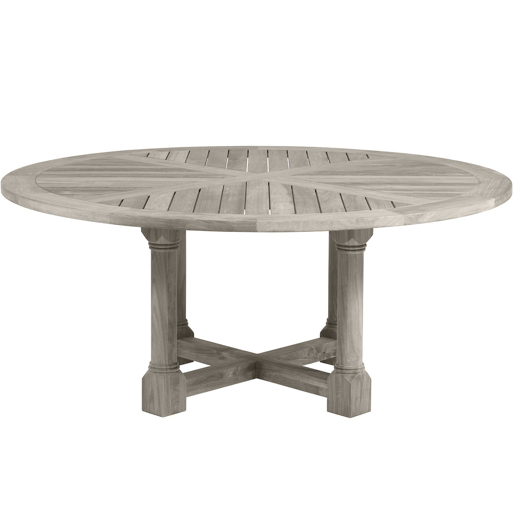 Lakeshore Teak Round Outdoor Pedestal Dining Table