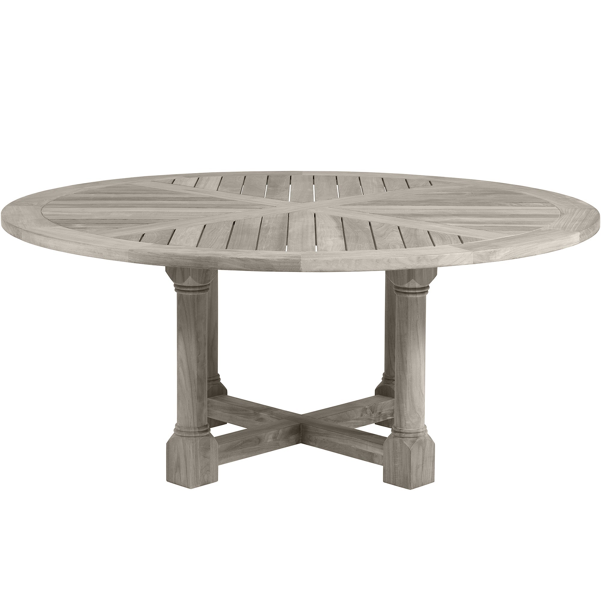 Lakeshore Teak Round Outdoor Pedestal Dining Table
