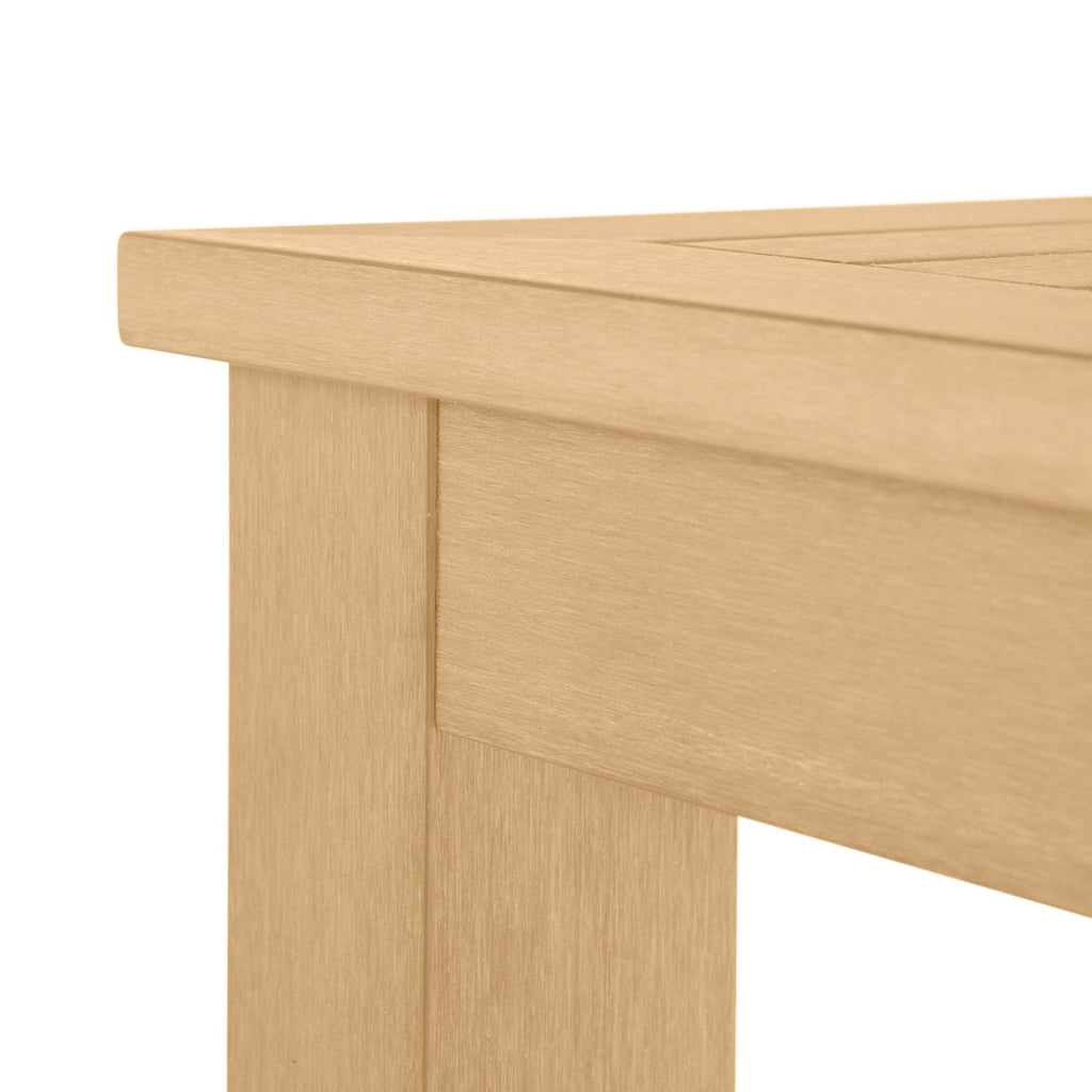 Portside Resin 42" Square Outdoor Slated Bar Table