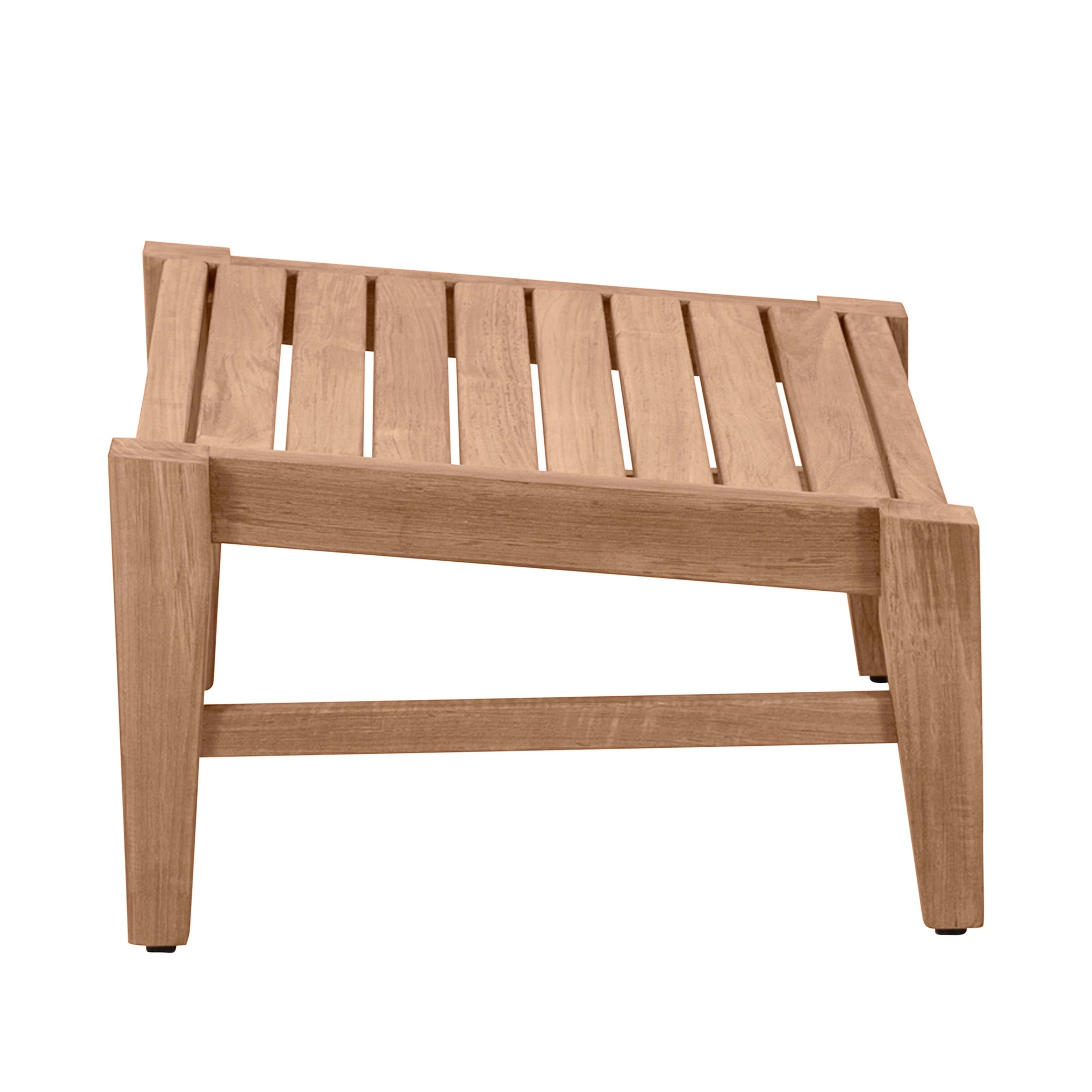 Croquet Teak Outdoor Woven Ottoman