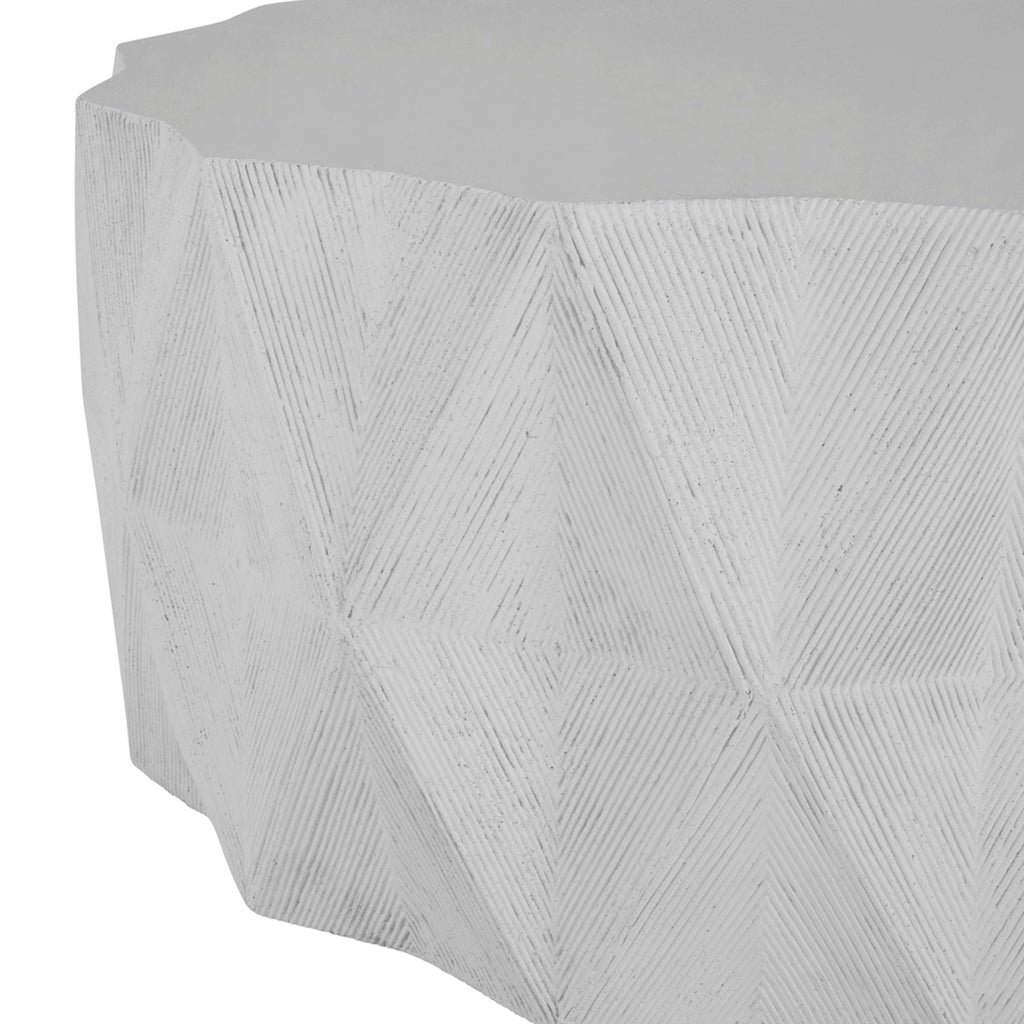 Mandarin 40" Unique Outdoor Pedestal Coffee Table