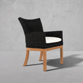 Montauk Resin Wicker Teak Outdoor Arm Chair