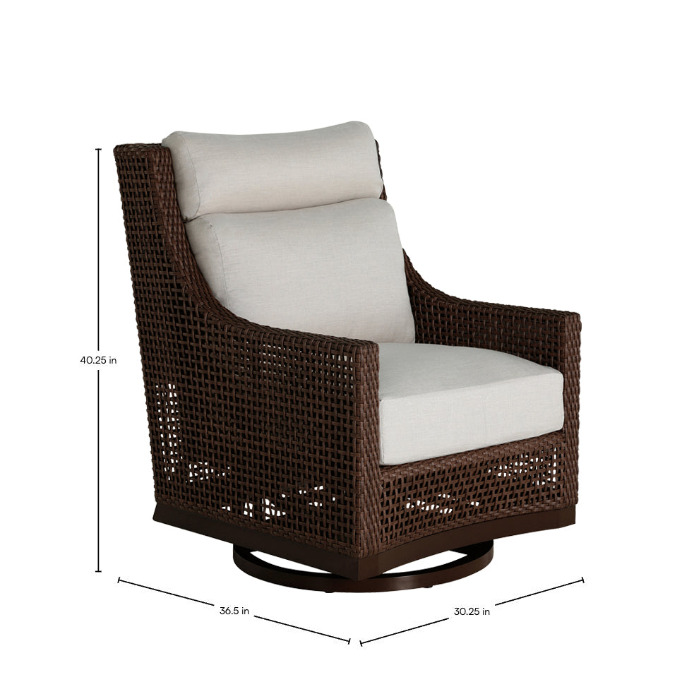 Peninsula Wicker Outdoor Swivel Glide Chair
