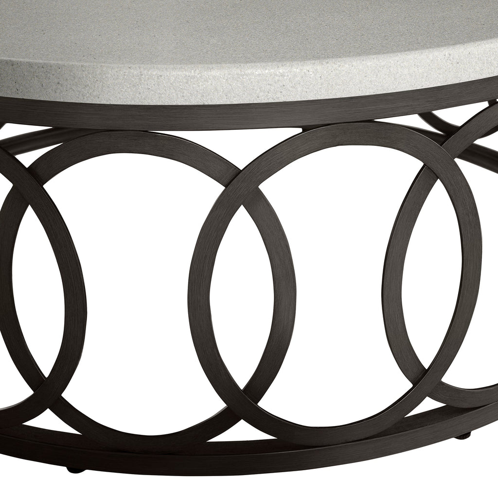 Ella Aluminum 42" Round Outdoor Coffee Table