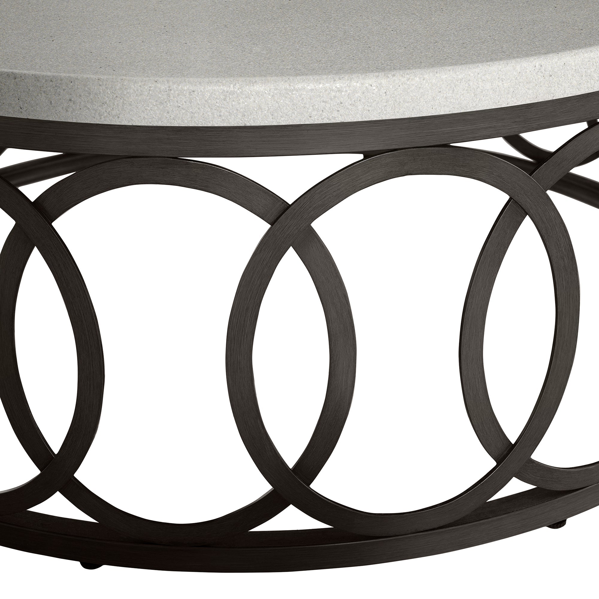 Ella Aluminum 42" Round Outdoor Coffee Table