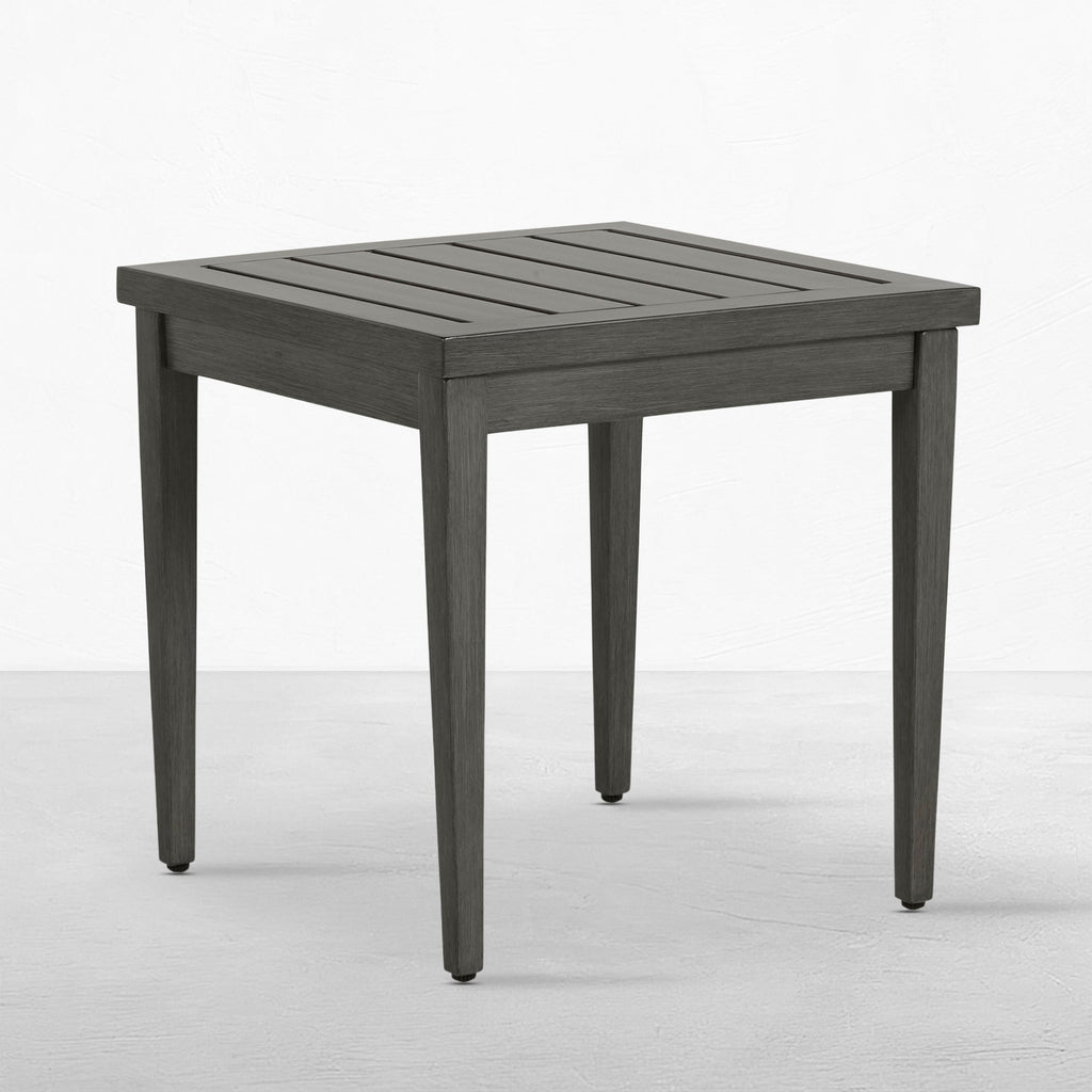 Brookings 20" Square Outdoor Slatted End Table