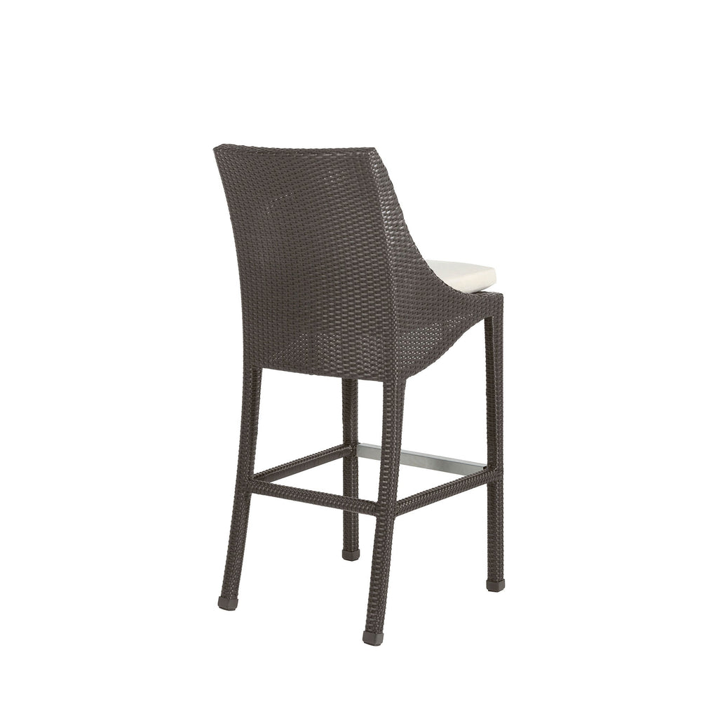 Athena Woven Resin Wicker Outdoor Bar Stool