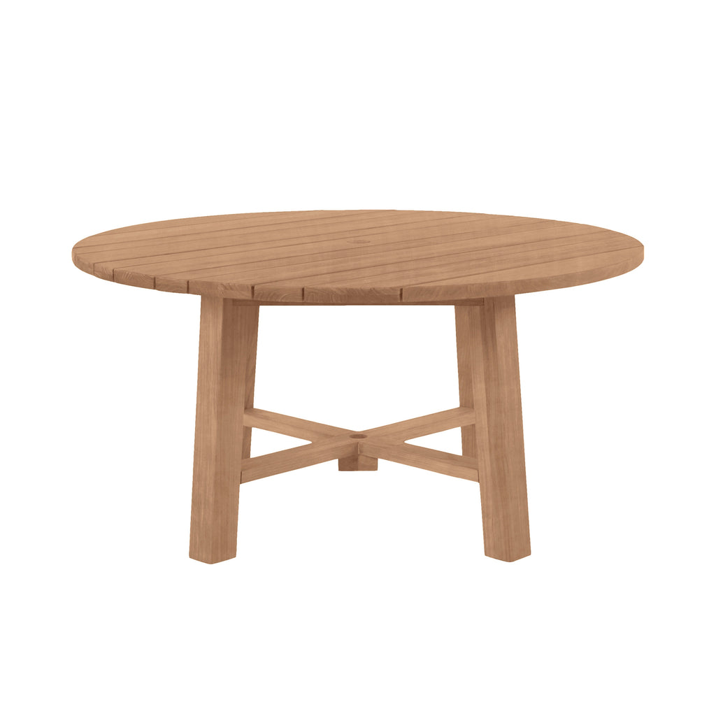 Paige Teak 60" Round Outdoor Dining Table