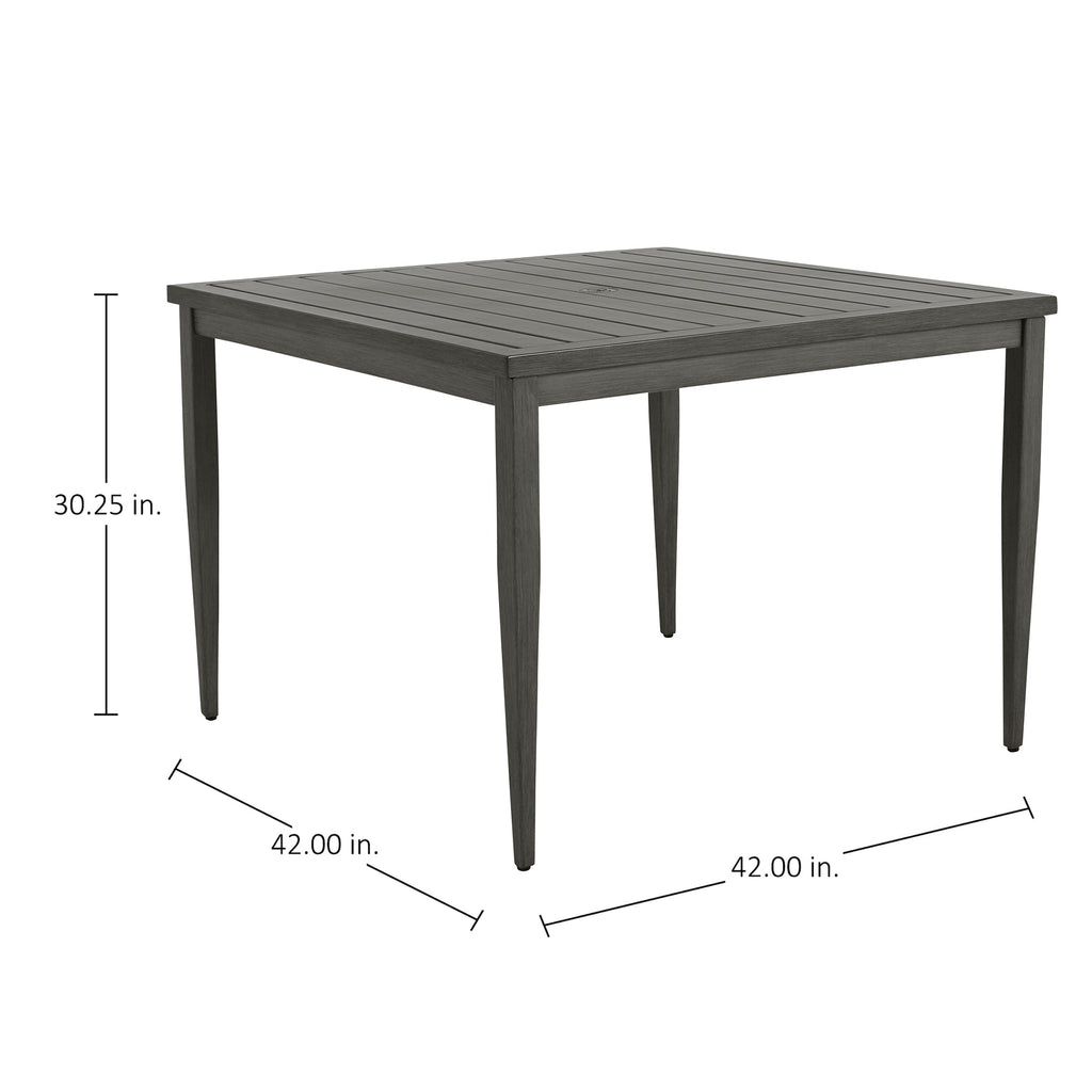 Brookings Aluminum 42" Square Outdoor Dining Table