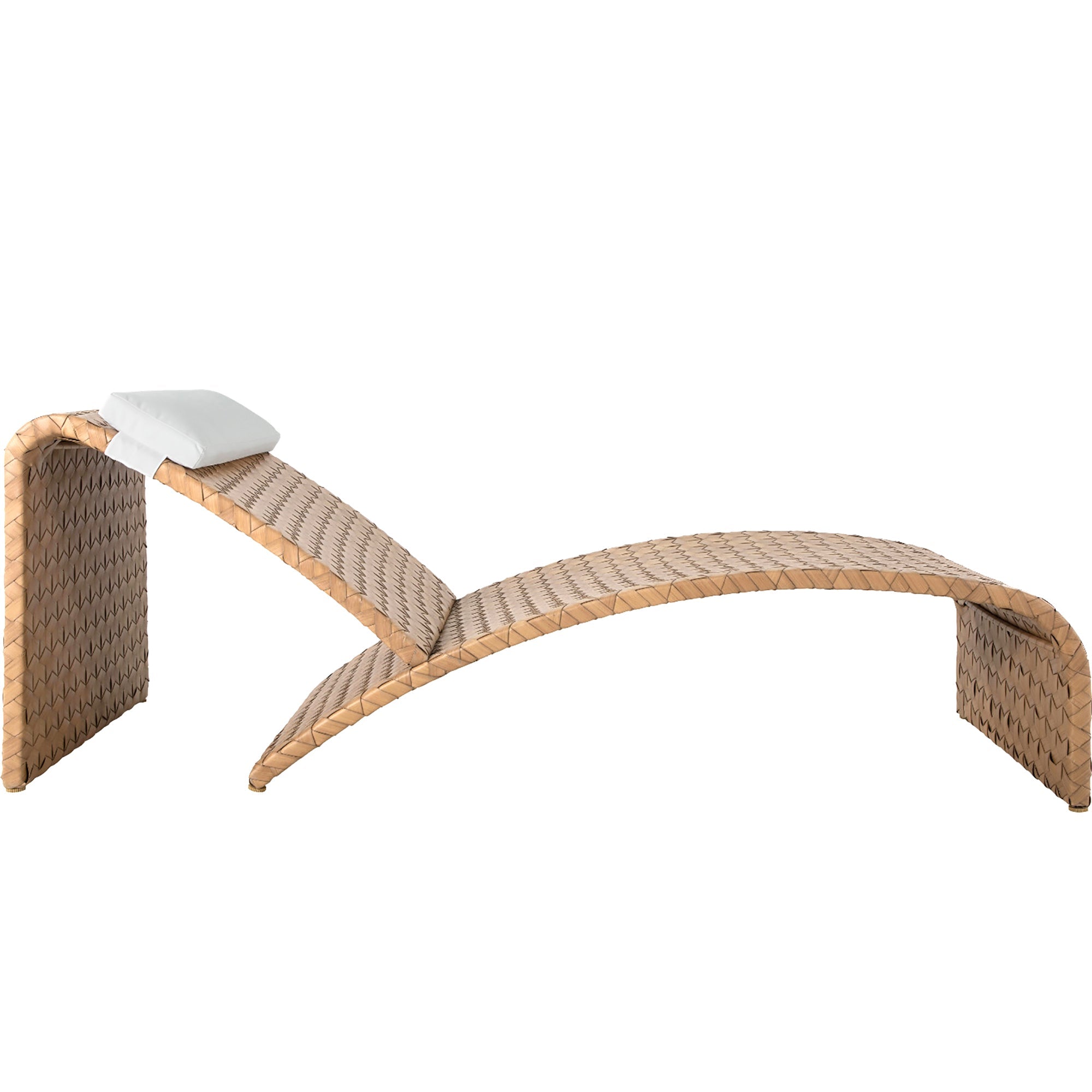 Venice Wicker Outdoor Armless Chaise Lounge