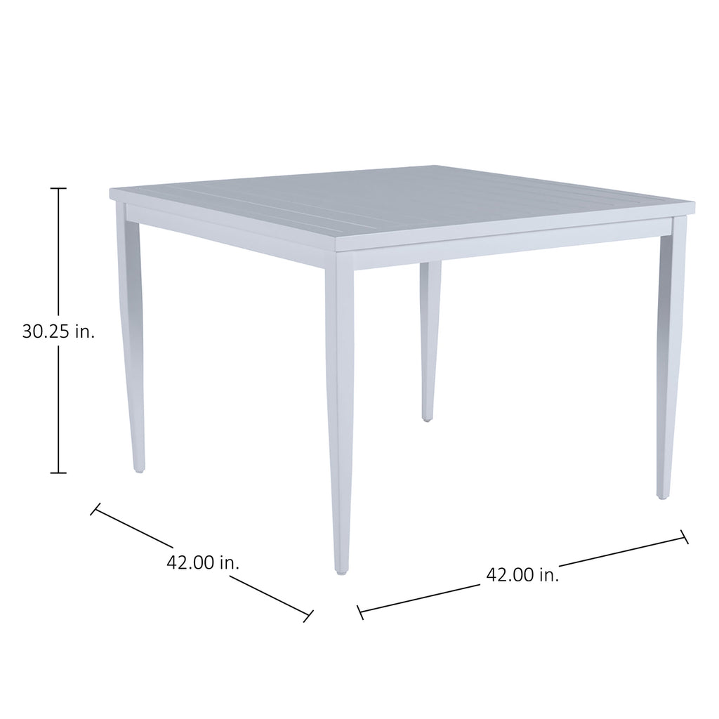 Brookings Aluminum 42" Square Outdoor Dining Table