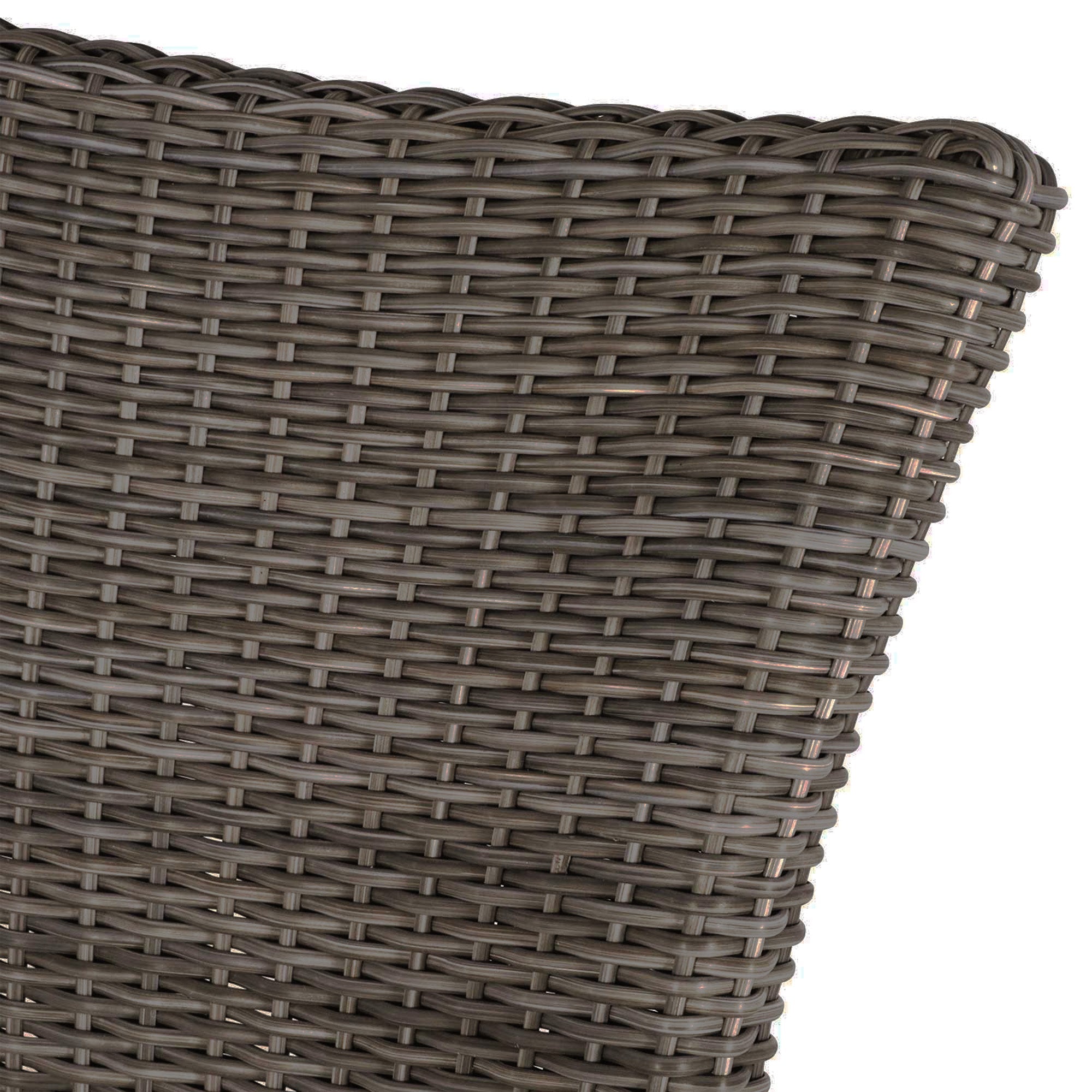 Rustic Woven Resin Wicker Outdoor Side Chair