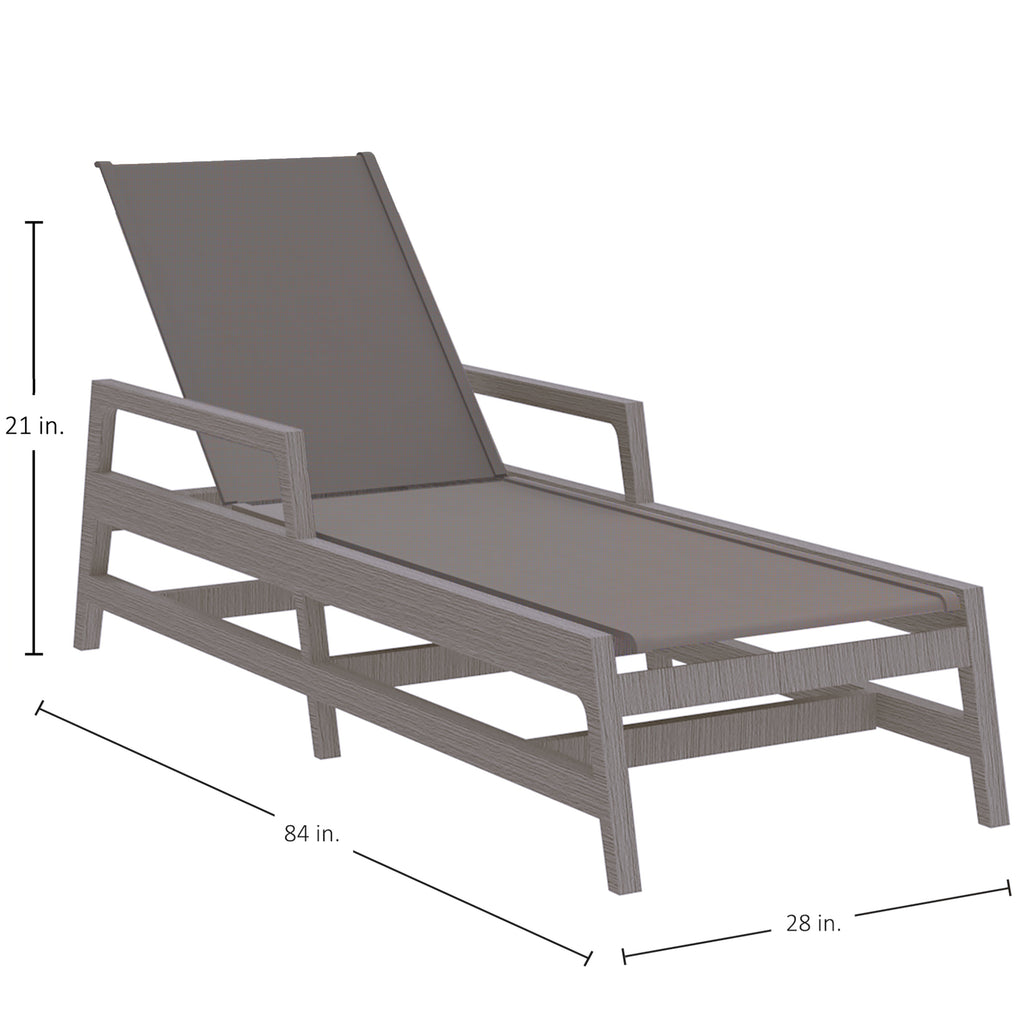 Seashore Wood Outdoor Chaise Lounge