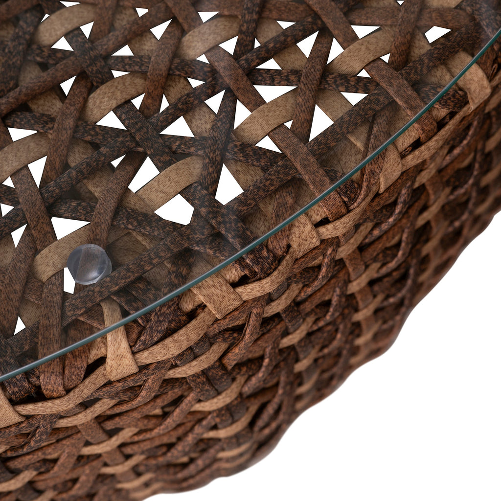 Largo Wicker Round Outdoor Pedestal Coffee Table