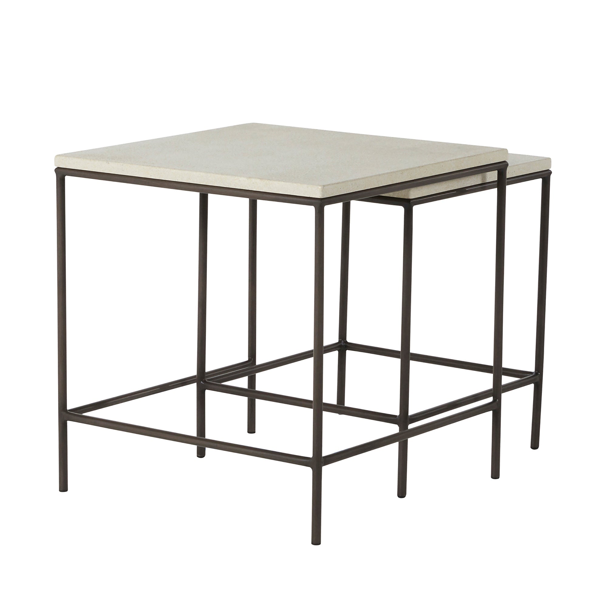 Abby Wrought Iron Square Outdoor Stacking Table