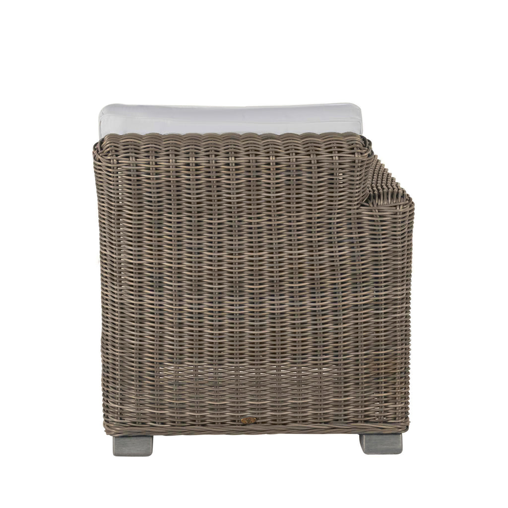 Rustic Resin Wicker Outdoor LAF Sectional Sofa
