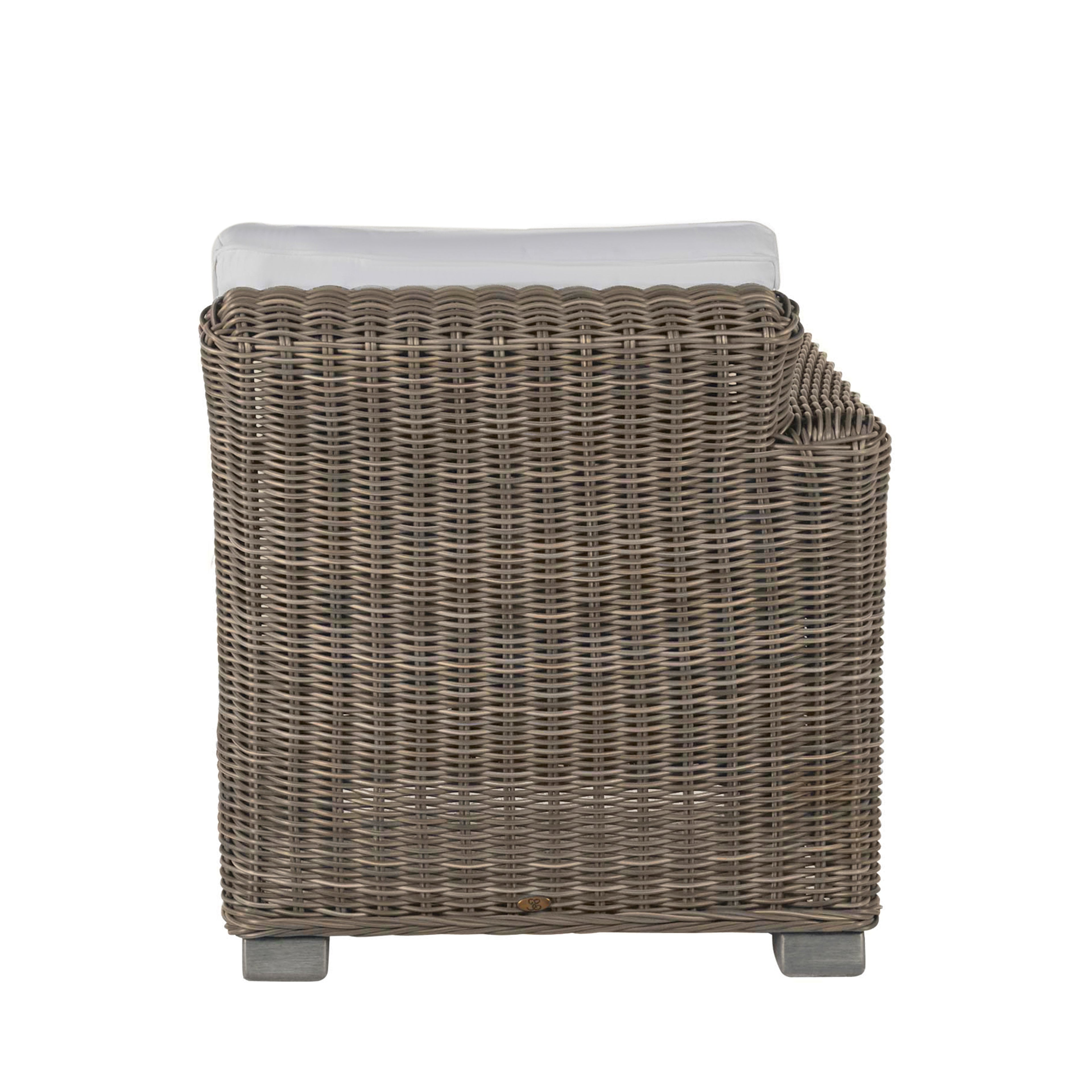 Rustic Resin Wicker Outdoor LAF Sectional Sofa