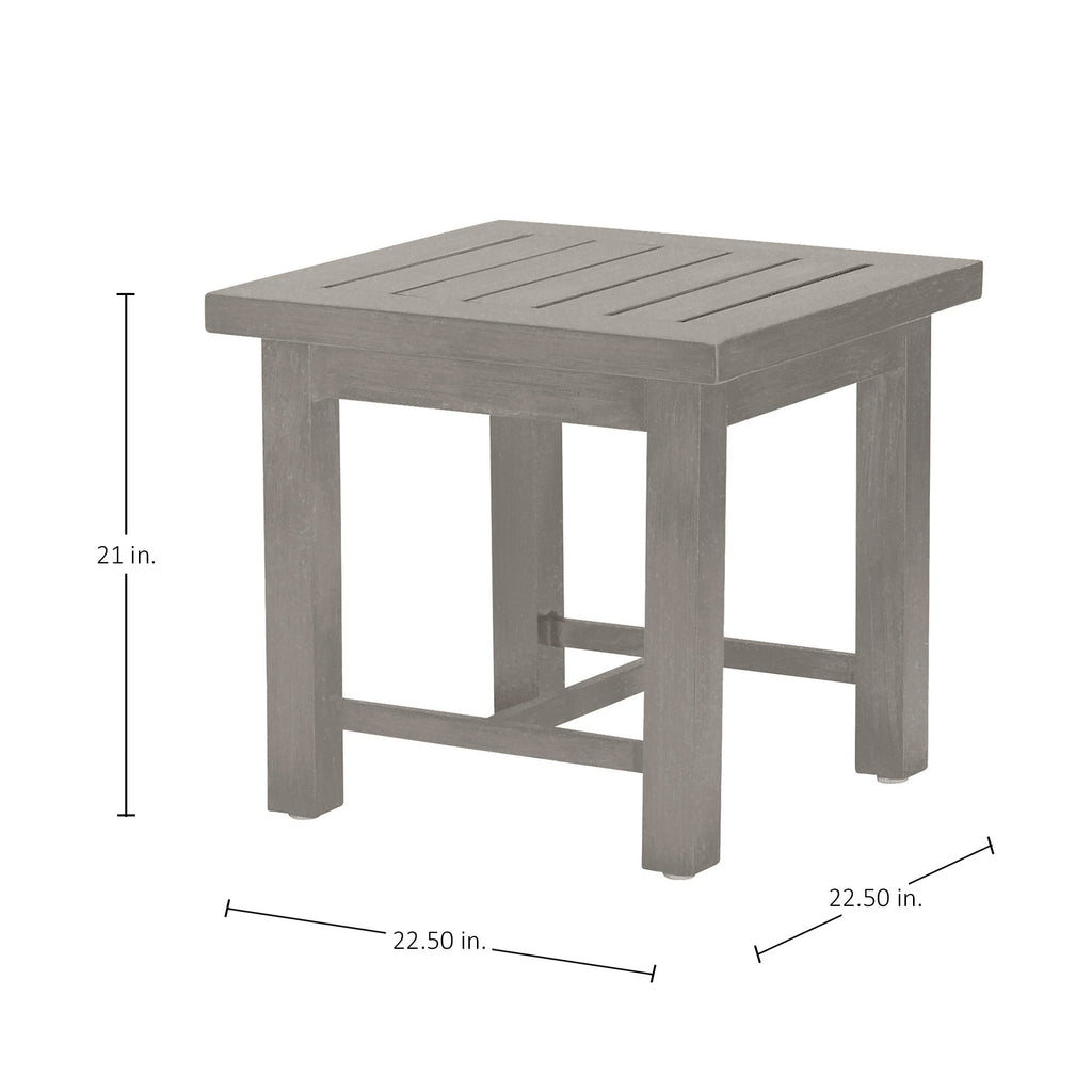 Club Aluminum 22.5" Square Outdoor End Table