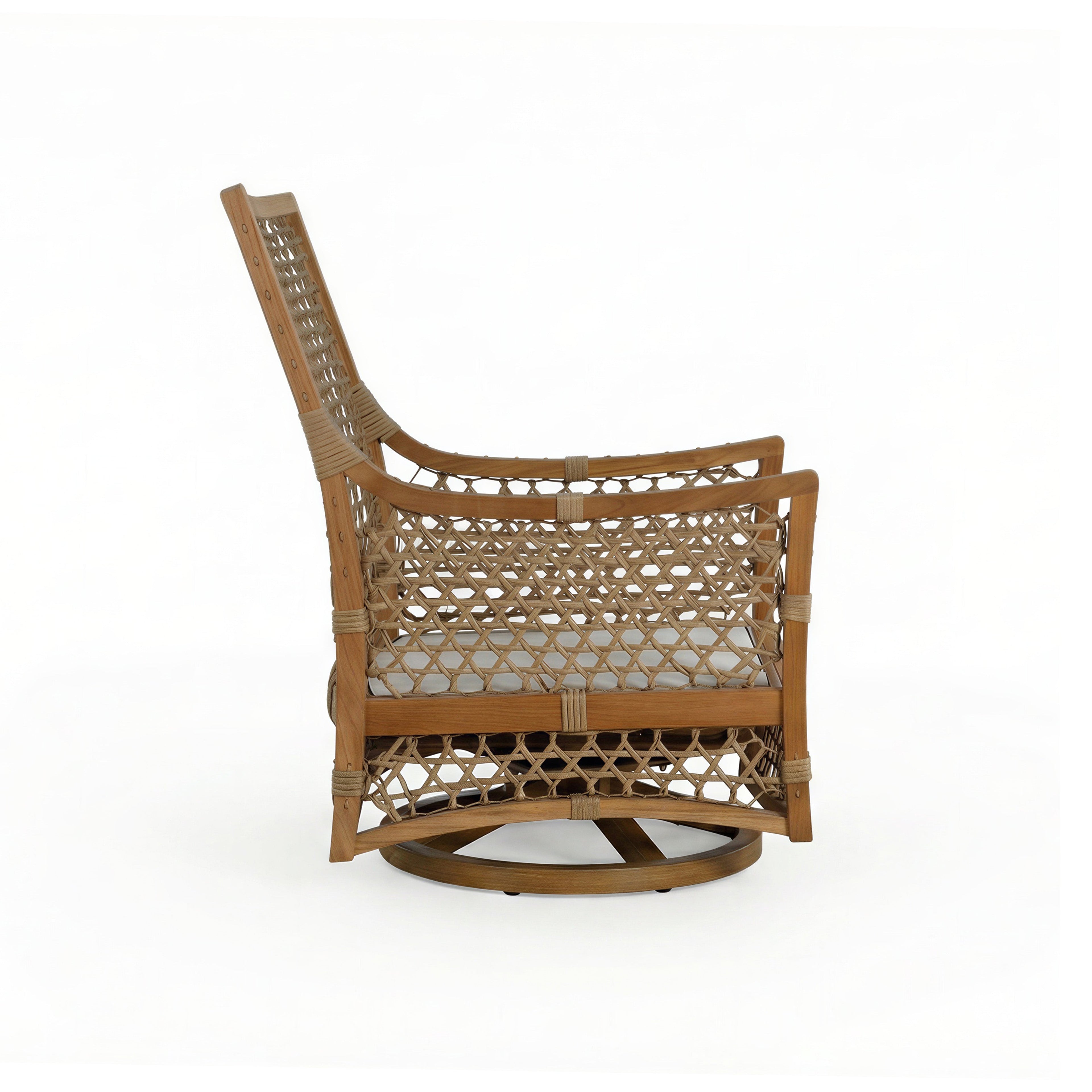 Aspen Teak Outdoor Swivel Lounge