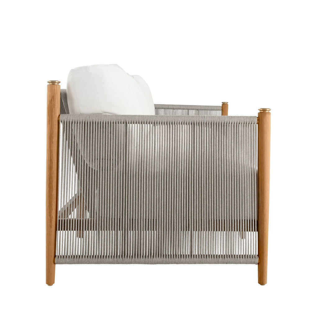Pacifica Teak Rope Brass Outdoor Sofa