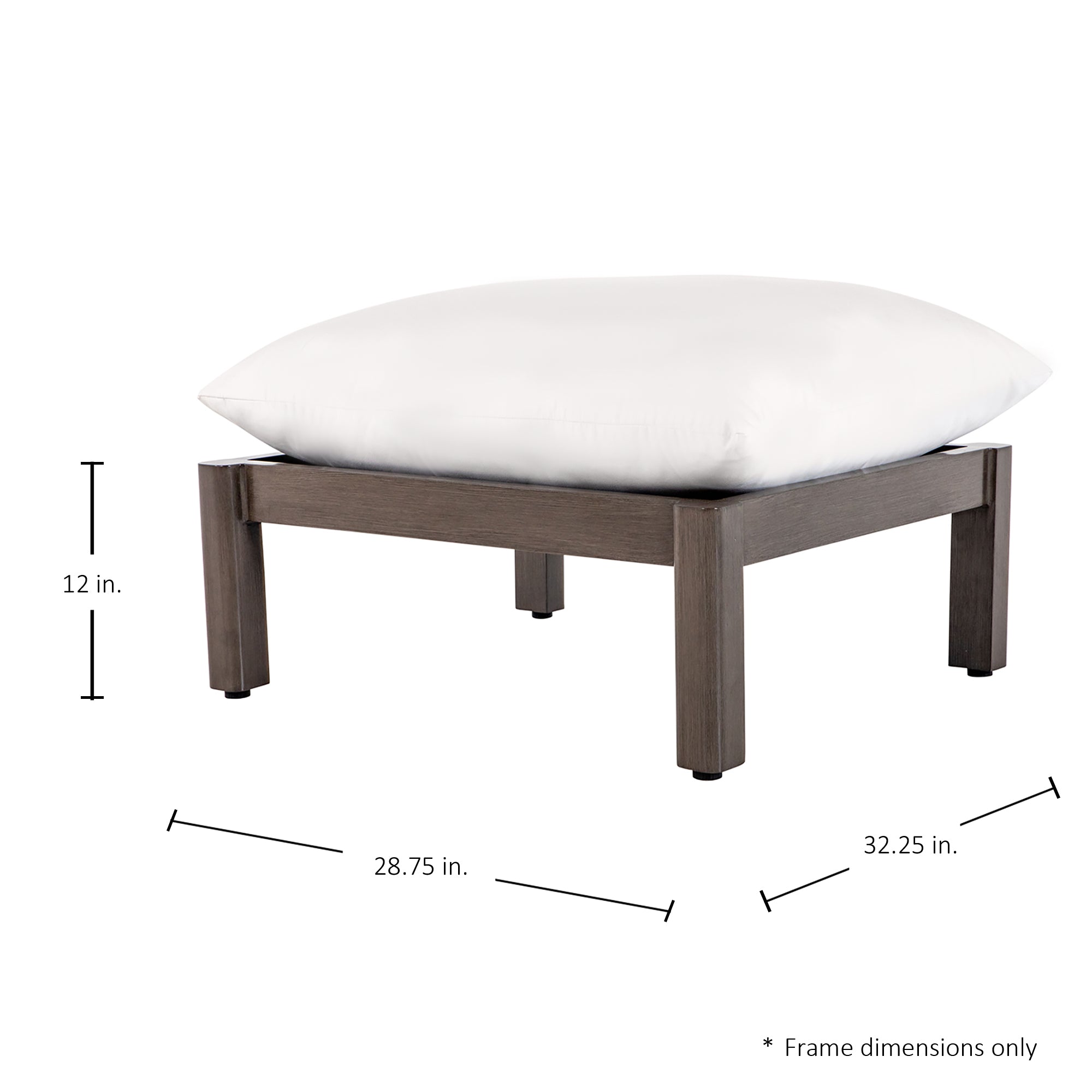 Monterey Aluminum Outdoor Woven Ottoman