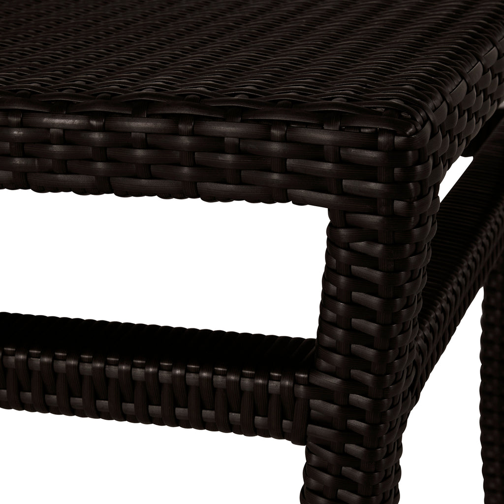 Club Woven Wicker 20" Square Outdoor End Table