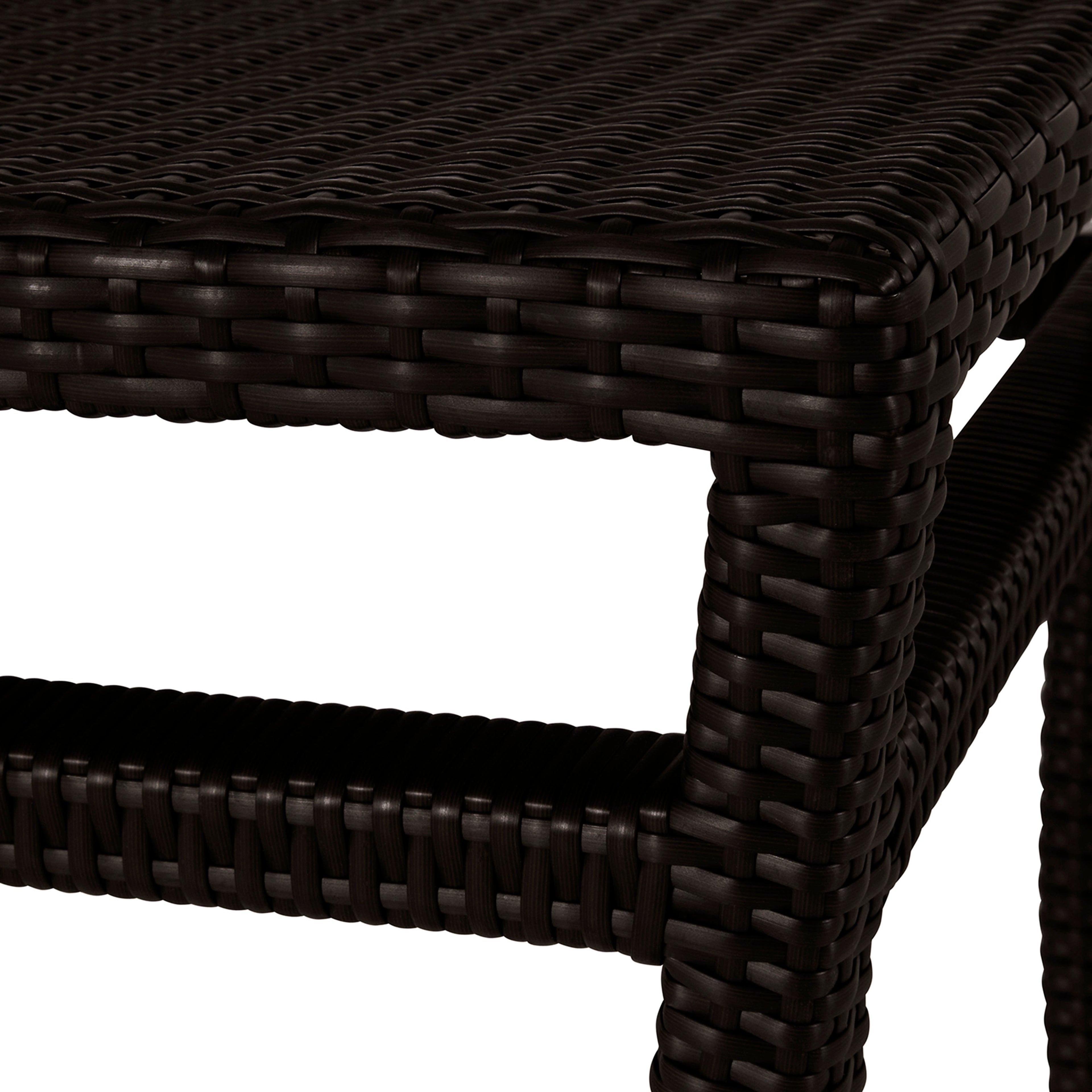 Club Woven Wicker 20" Square Outdoor End Table