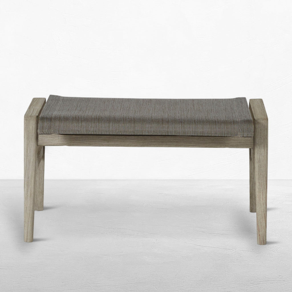 Coast Teak Outdoor Woven Ottoman