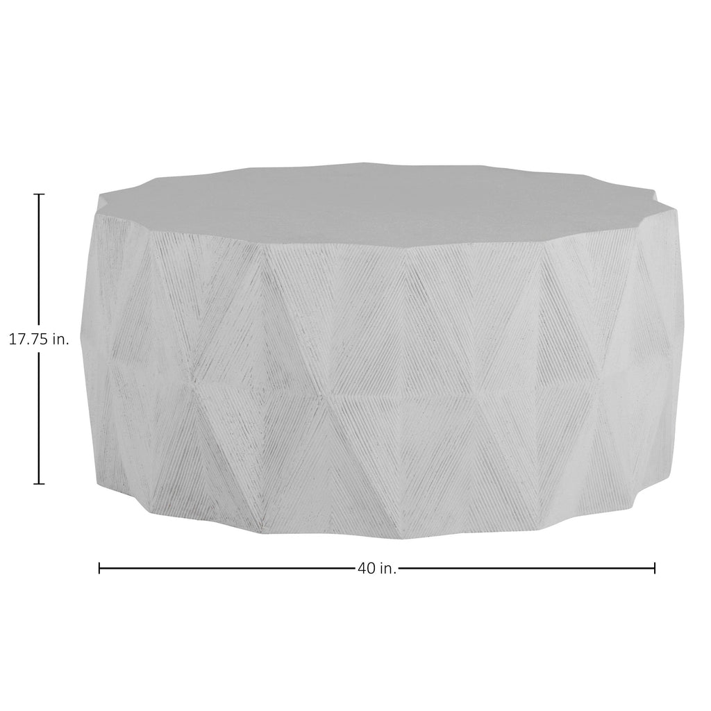 Mandarin 40" Unique Outdoor Pedestal Coffee Table