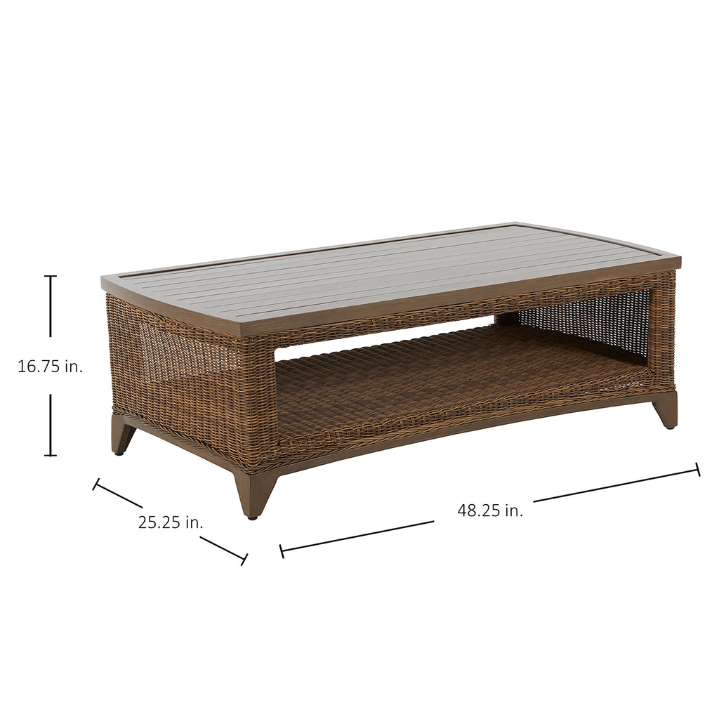 Astoria Wicker Rectangle Outdoor Coffee Table