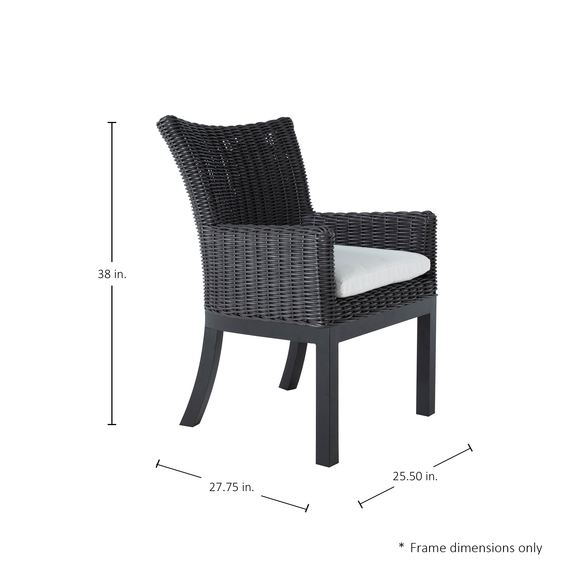 Montecito Woven Wicker Outdoor Dining Arm Chair