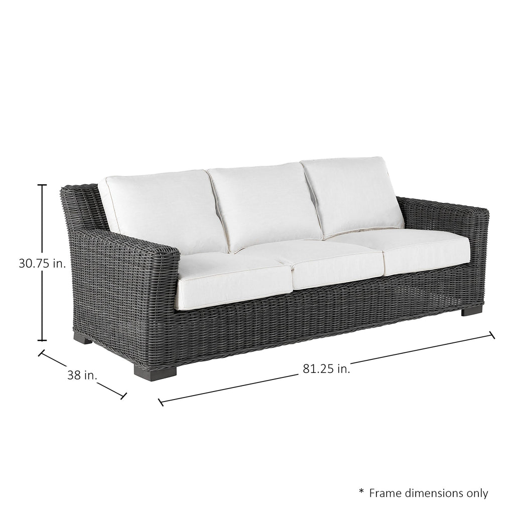 Rustic Resin Wicker Outdoor Sofa