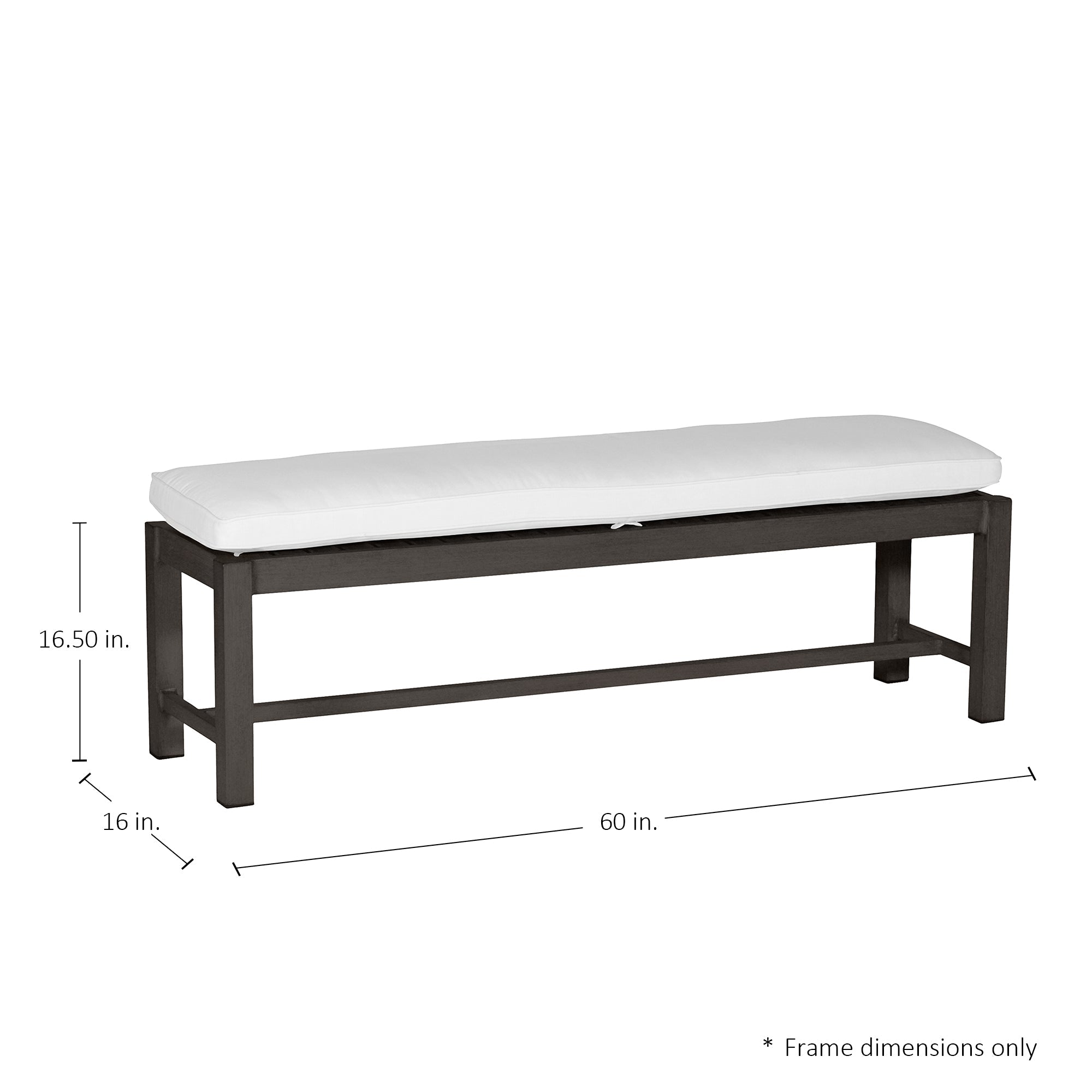 Club Aluminum Backless Outdoor Bench