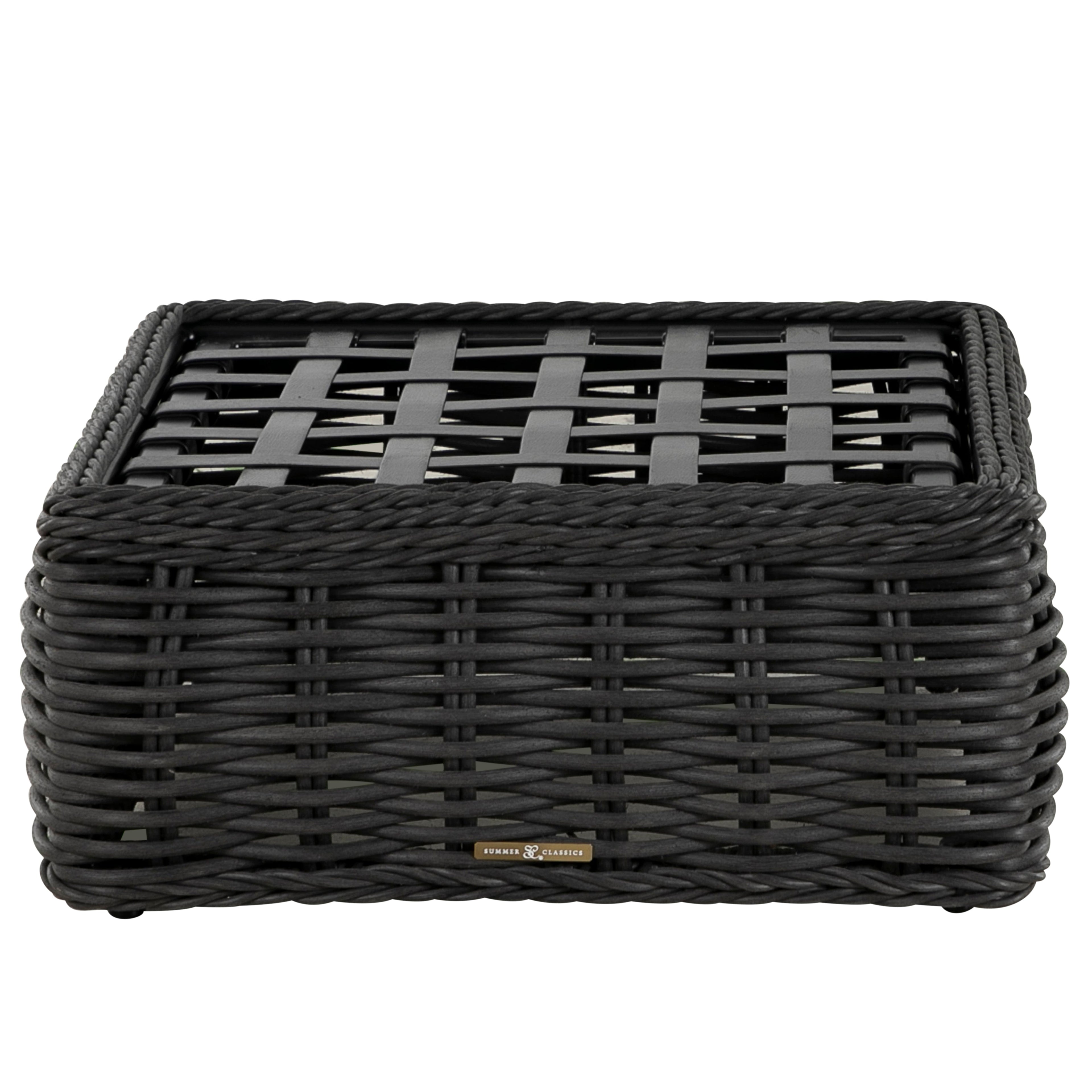 Soho N-Dura Resin Wicker Outdoor Woven Ottoman