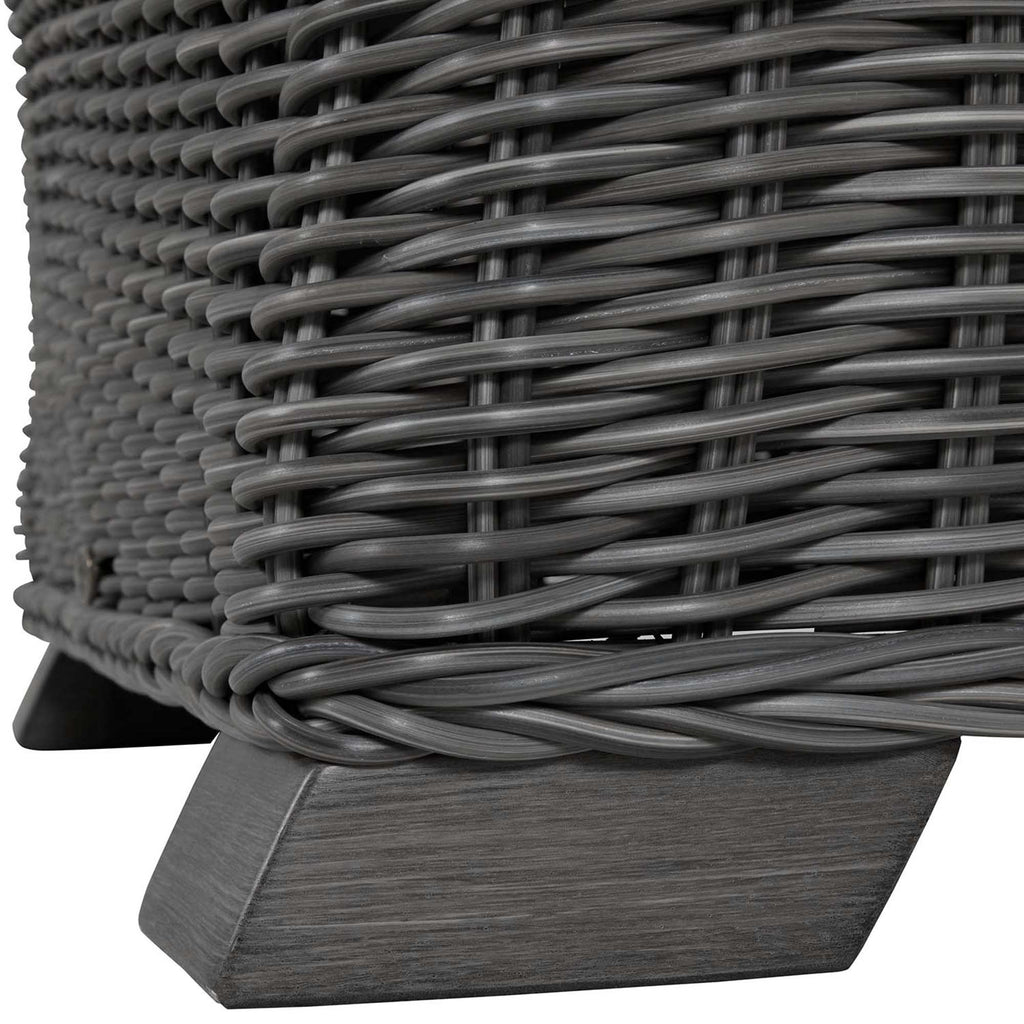 Rustic Resin Wicker Outdoor RAF Sectional Sofa
